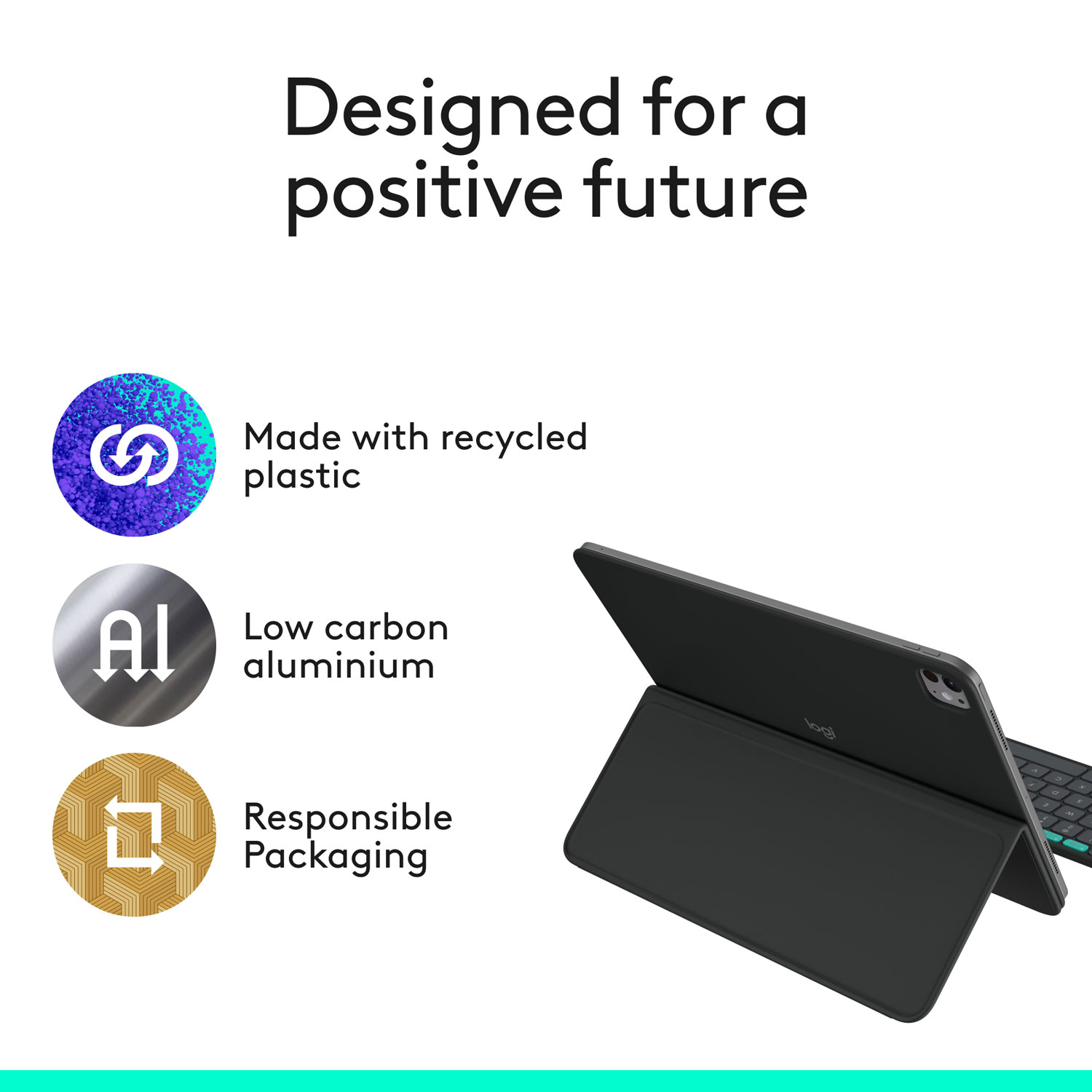 Étui-clavier Flip Folio de Logitech pour iPad Pro de 13 po/Air de 13 po (M2/M3) - Graphite