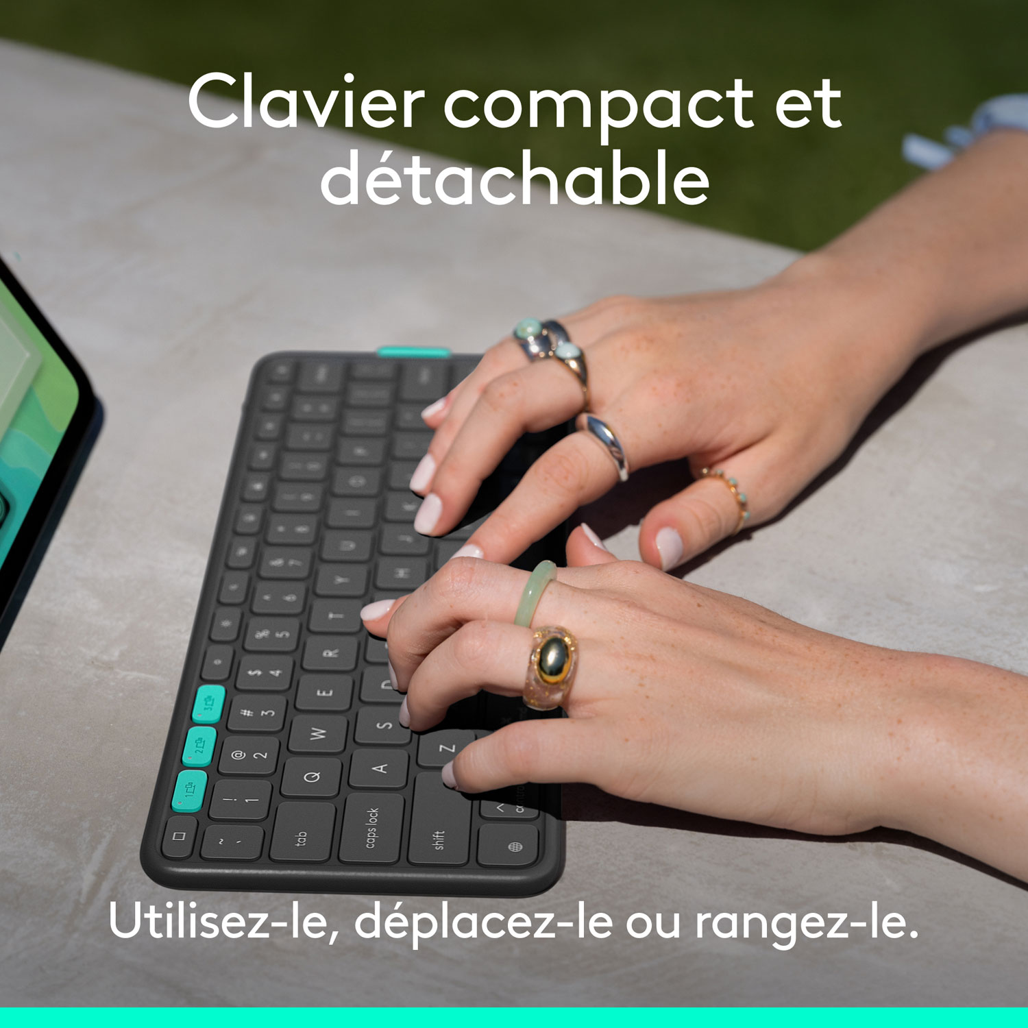 Étui-clavier Flip Folio de Logitech pour iPad Pro de 13 po/Air de 13 po (M2/M3) - Graphite