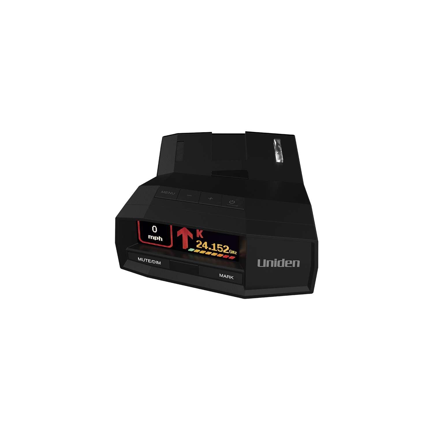 Détecteur de radar R8&nbsp;W d'Uniden – détection laser à double antenne extrêmement longue portée, verrouillage GPS intégré, écran DELO, alertes