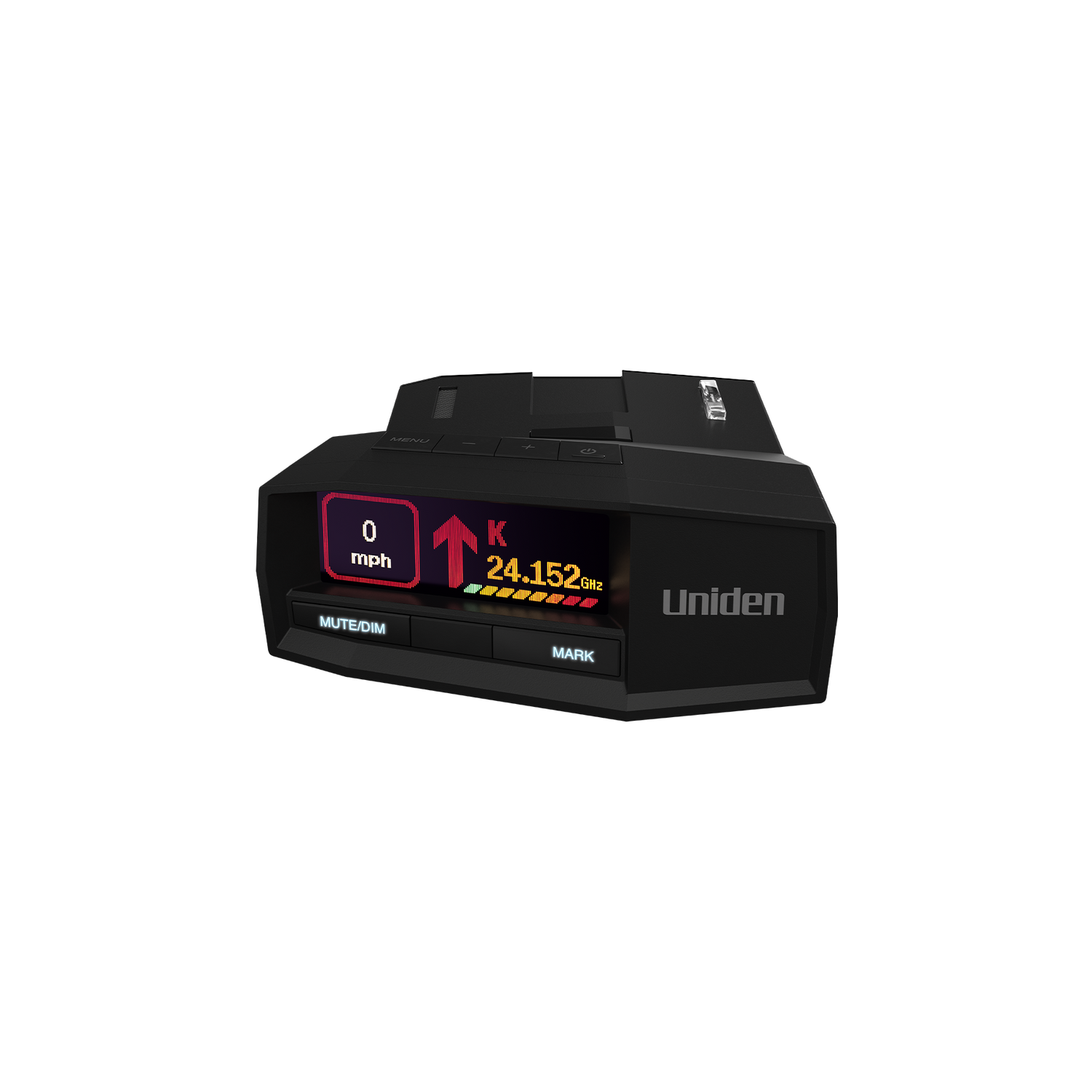 Détecteur de radar R8&nbsp;W d'Uniden – détection laser à double antenne extrêmement longue portée, verrouillage GPS intégré, écran DELO, alertes