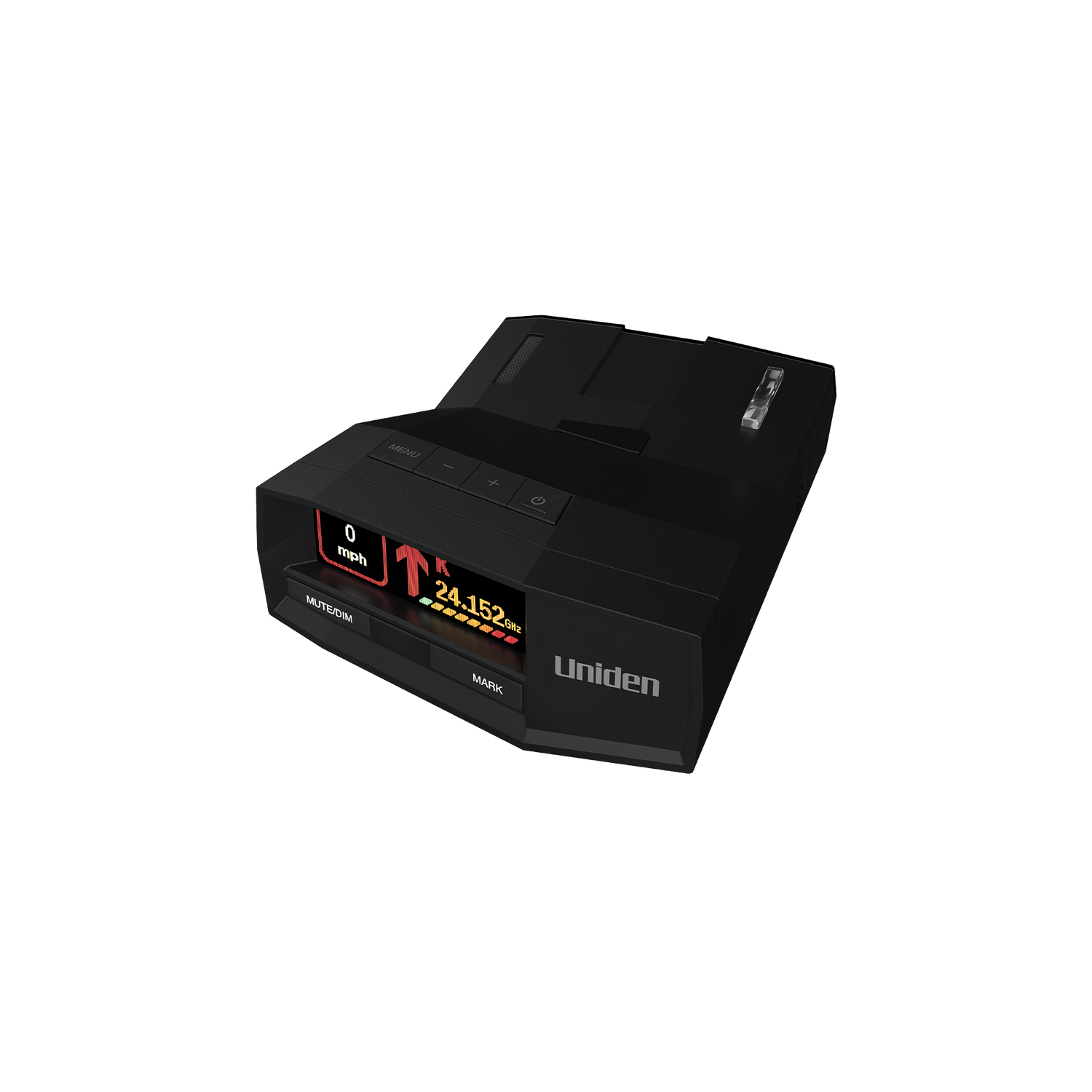 Détecteur de radar R8&nbsp;W d'Uniden – détection laser à double antenne extrêmement longue portée, verrouillage GPS intégré, écran DELO, alertes