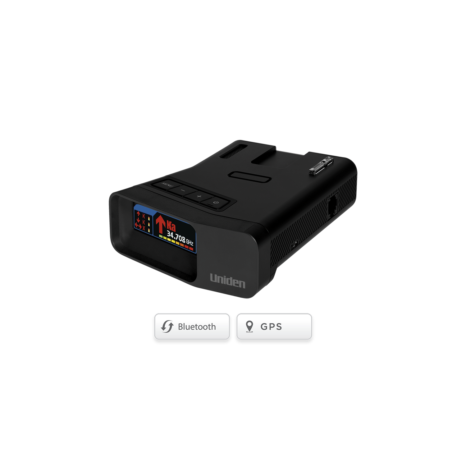 Uniden R7 Radar Detector – Dual Antenna Long Range Detection, Built-In GPS Lockouts, OLED Display, Voice Alerts, Red Light & Speed Camera Warnings –