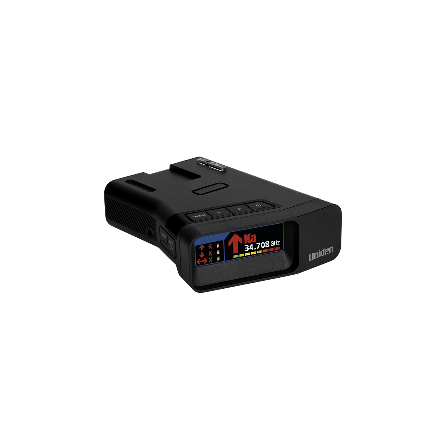 Uniden R7 Radar Detector – Dual Antenna Long Range Detection, Built-In GPS Lockouts, OLED Display, Voice Alerts, Red Light & Speed Camera Warnings –