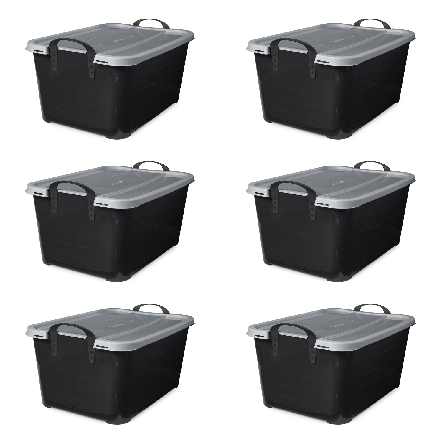 Life Story 55 Quart Stackable Home Organization Lidded Storage Container, 6 Pack