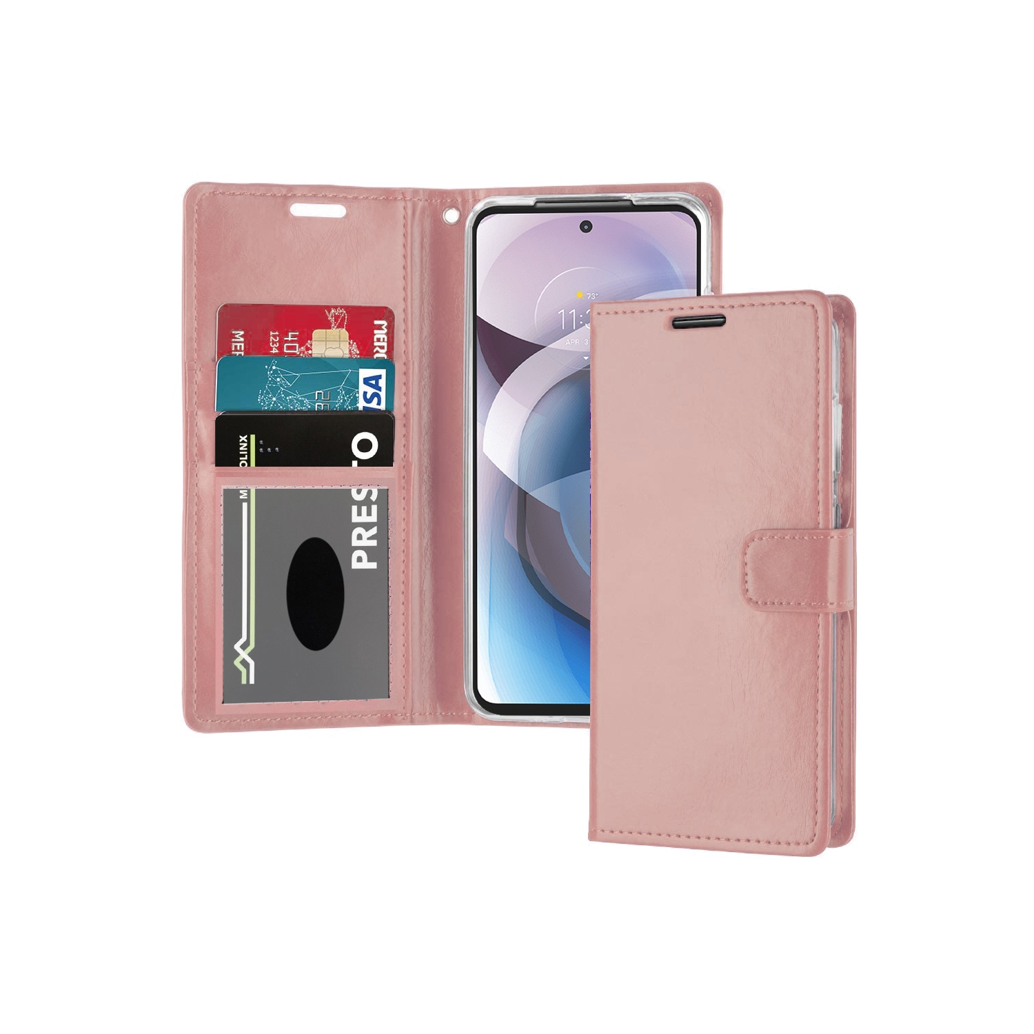 XCRS – Étui portefeuille à rabat en cuir PU avec fente pour carte, étui folio avec cordon pour Samsung Galaxy S25 Edge 2025