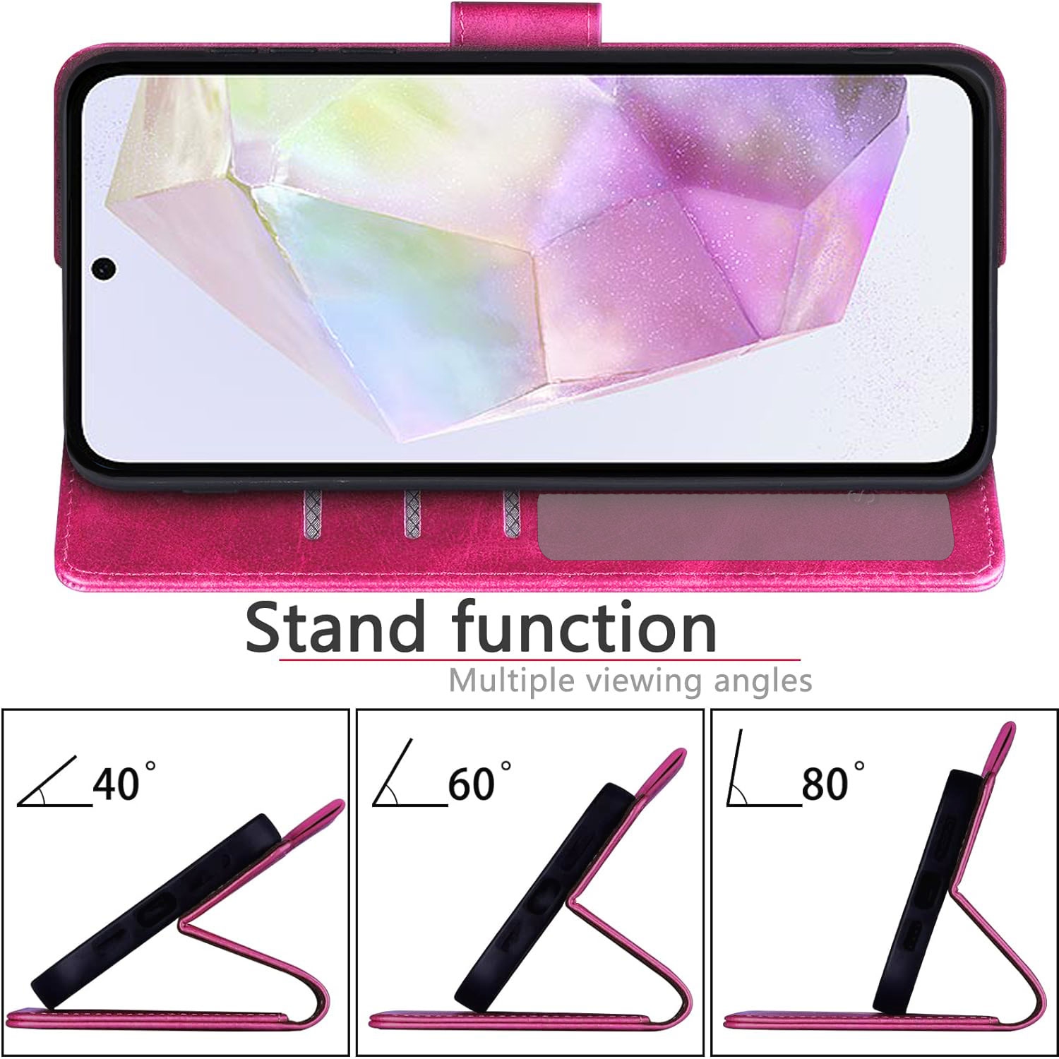 XCRS Flip Wallet PU Leather Cover Pouch with Card Slot, Lanyard Folio Case for Samsung Galaxy S25 Edge 2025