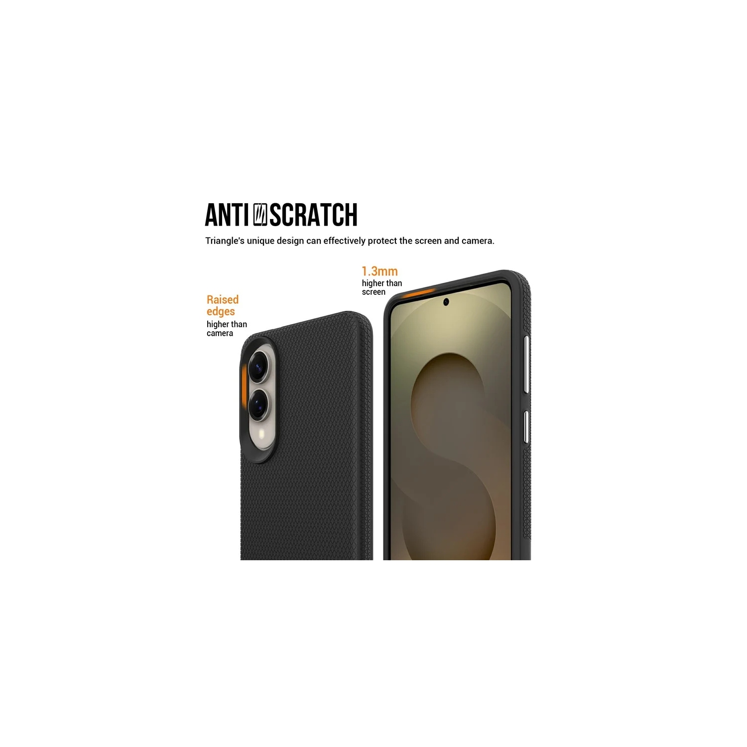 [CS] Slim Fitted Hybrid Hard PC Shell Shockproof Case Cover for Samsung Galaxy S25 Edge, Rose Gold