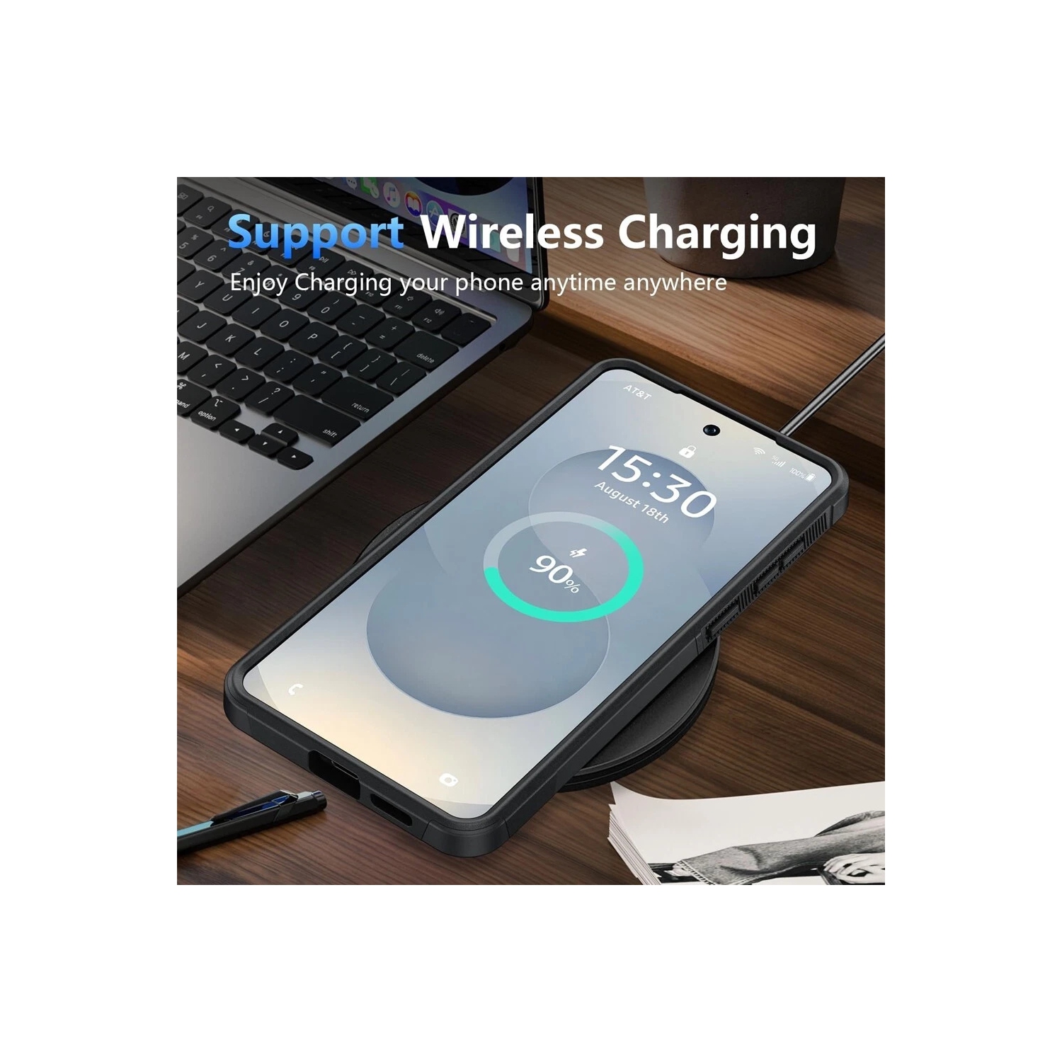 [CS] Étui rigide double couche robuste en caoutchouc avec pare-chocs pour Samsung Galaxy S25 Edge, rouge