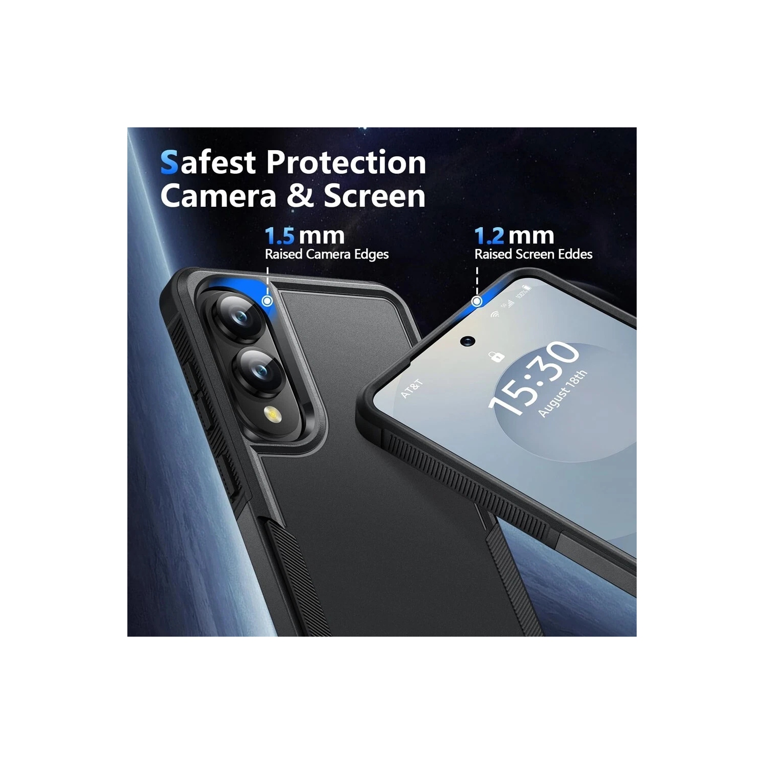 [CS] Étui rigide double couche robuste en caoutchouc avec pare-chocs pour Samsung Galaxy S25 Edge, rouge