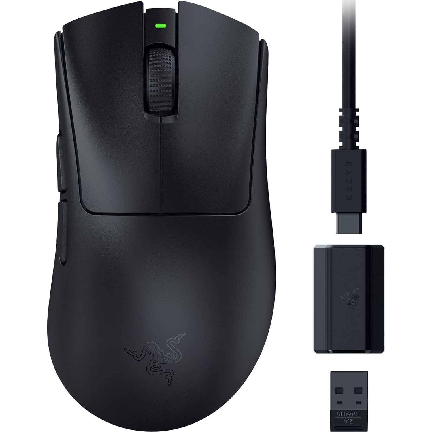 Razer DeathAdder V3 HyperSpeed 26000 DPI Wireless Optical Gaming Mouse - Black - Refurbished Excellent