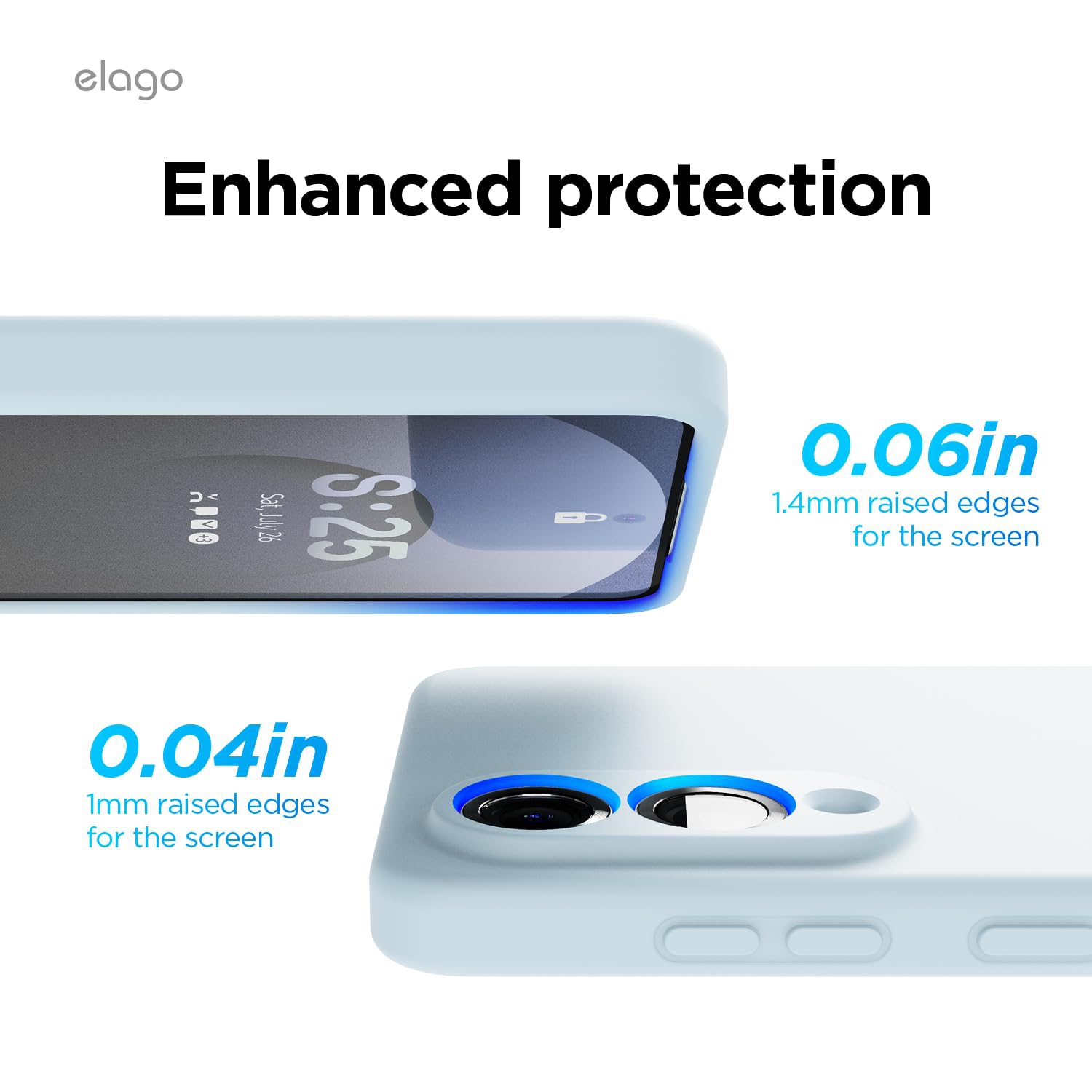 Étui magnétique en silicone Elago compatible avec le Galaxy S25 Edge de Samsung, Slim Fit, antichoc, protection de caméra arrière, support de
