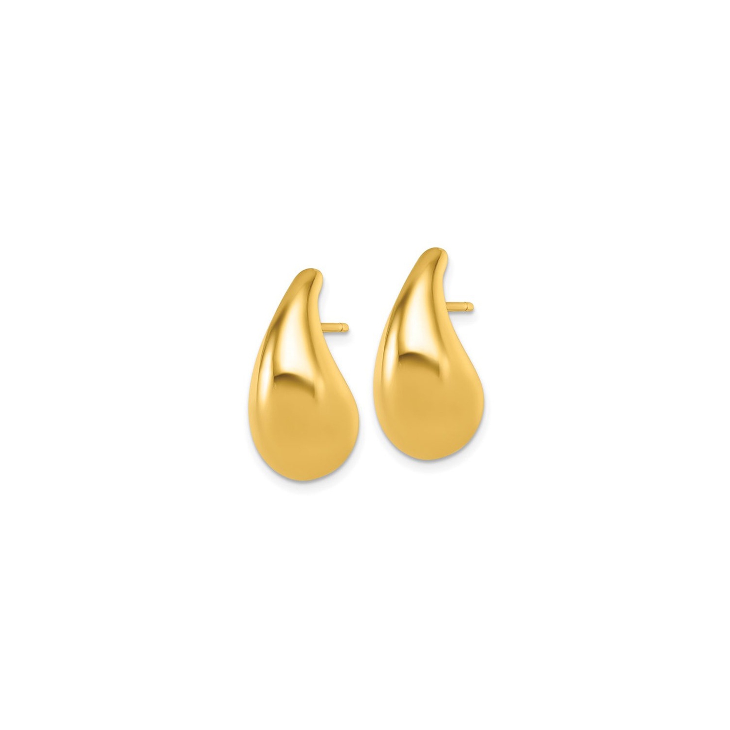 Pendants d'oreilles en forme de goutte, or jaune 14 K, polis