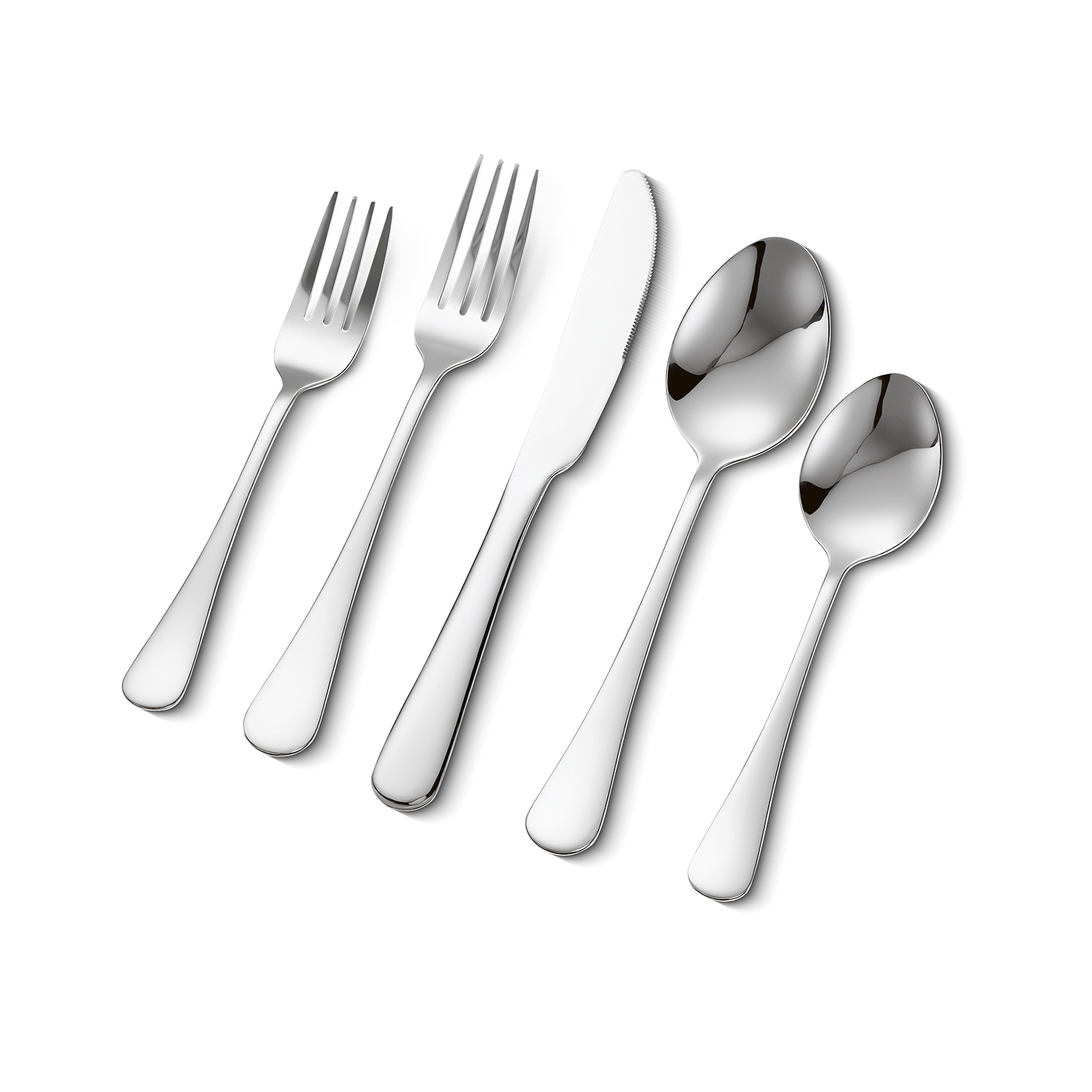 VEVOR 30-Piece Silverware Set, Food-Grade Stainless Steel Flatware Utensils, Mirror Finished Cutlery Set, Dishwasher Safe Eating Tableware for