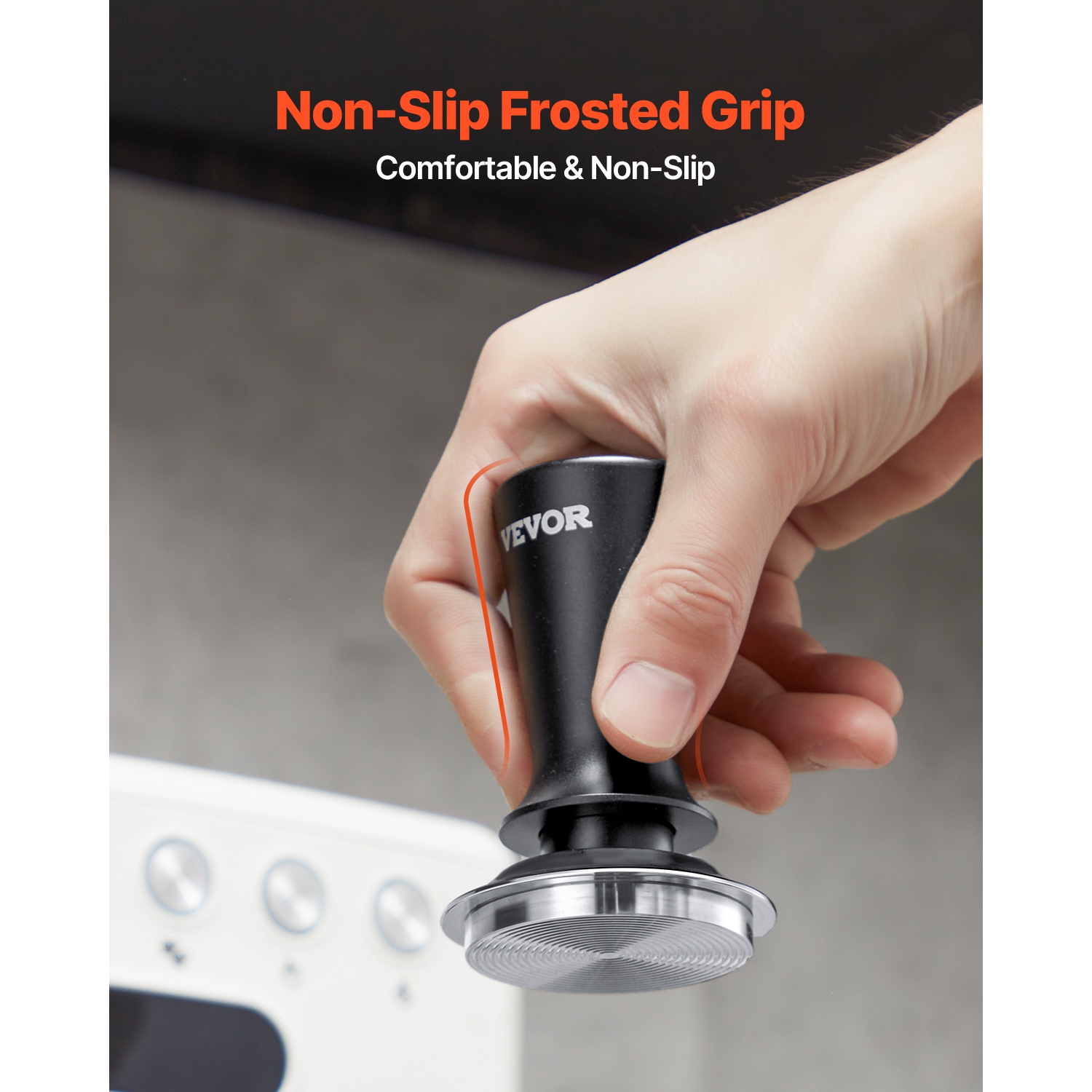 Pilon à espresso VEVOR 51&nbsp;mm, pilon à café à ressort, poussoir à espresso 30&nbsp;lb, poussoir en acier inoxydable à prise antidérapante