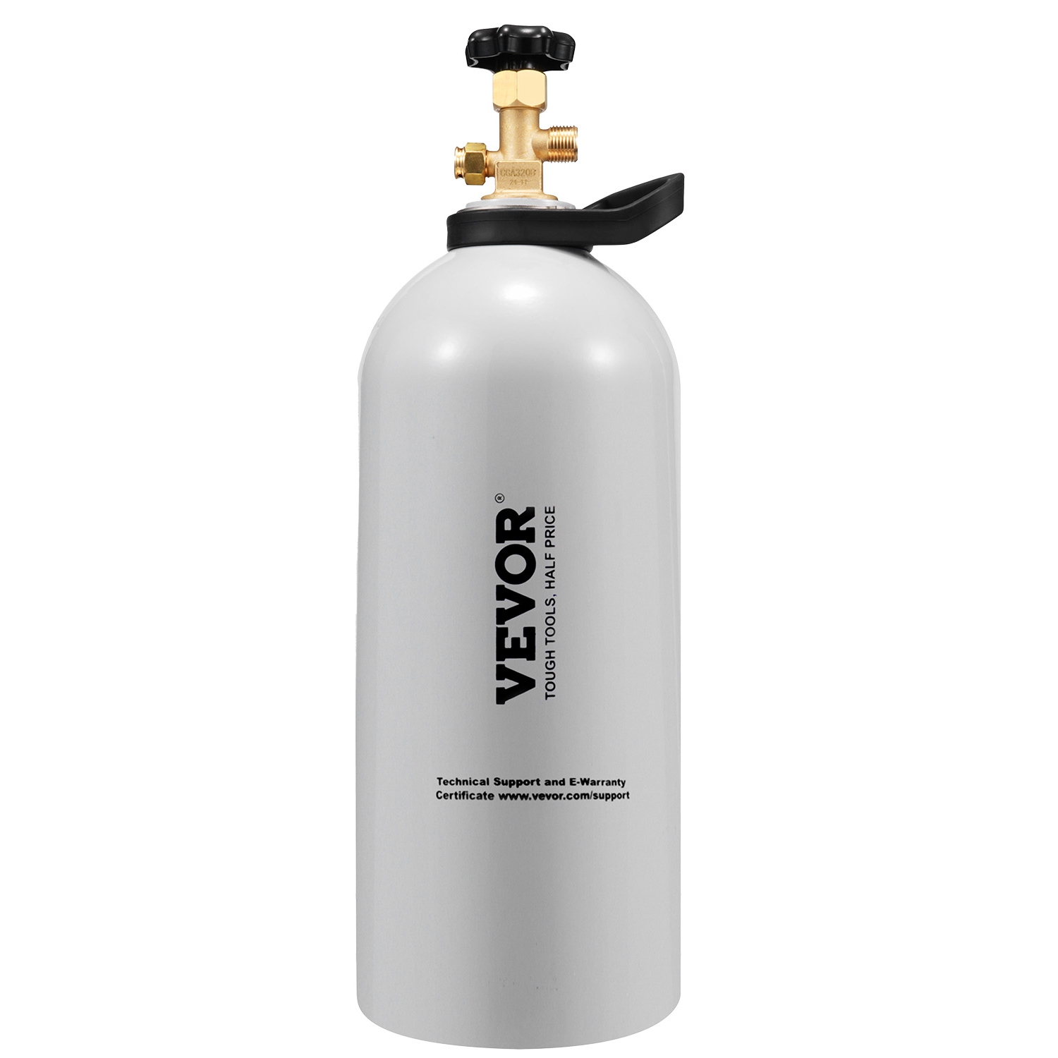 VEVOR CO2 Tank, 10 lbs New Aluminum Alloy Cylinder, CO2 Air Tank with Light Spray Coating, CGA320 Valve,Handle & Adjustable Pressure,DOT Approved