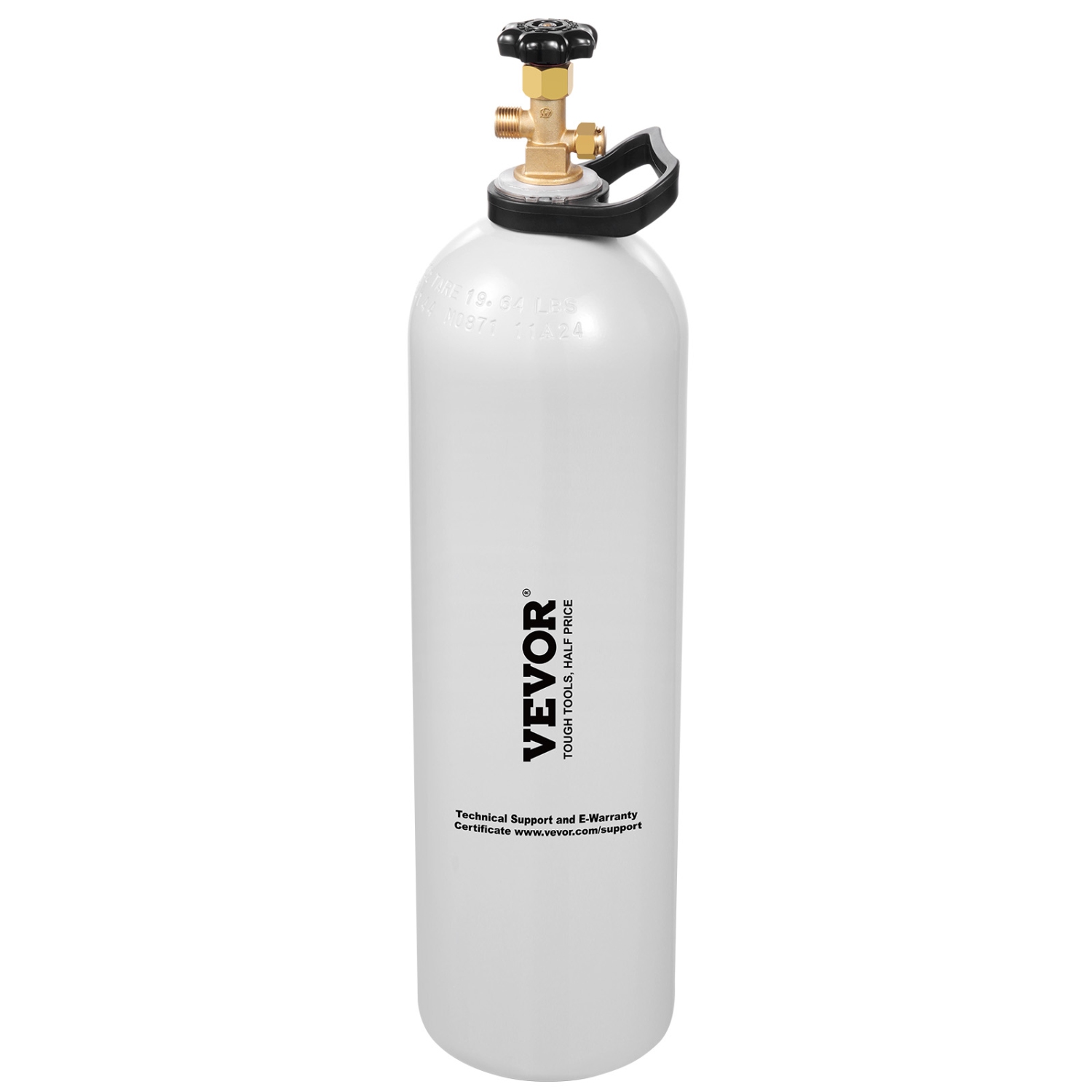 VEVOR CO2 Tank, 15 lbs New Aluminum Alloy Cylinder,CO2 Air Tank with Light Spray Coating, CGA320 Valve, Handle & Adjustable Pressure,DOT Approved