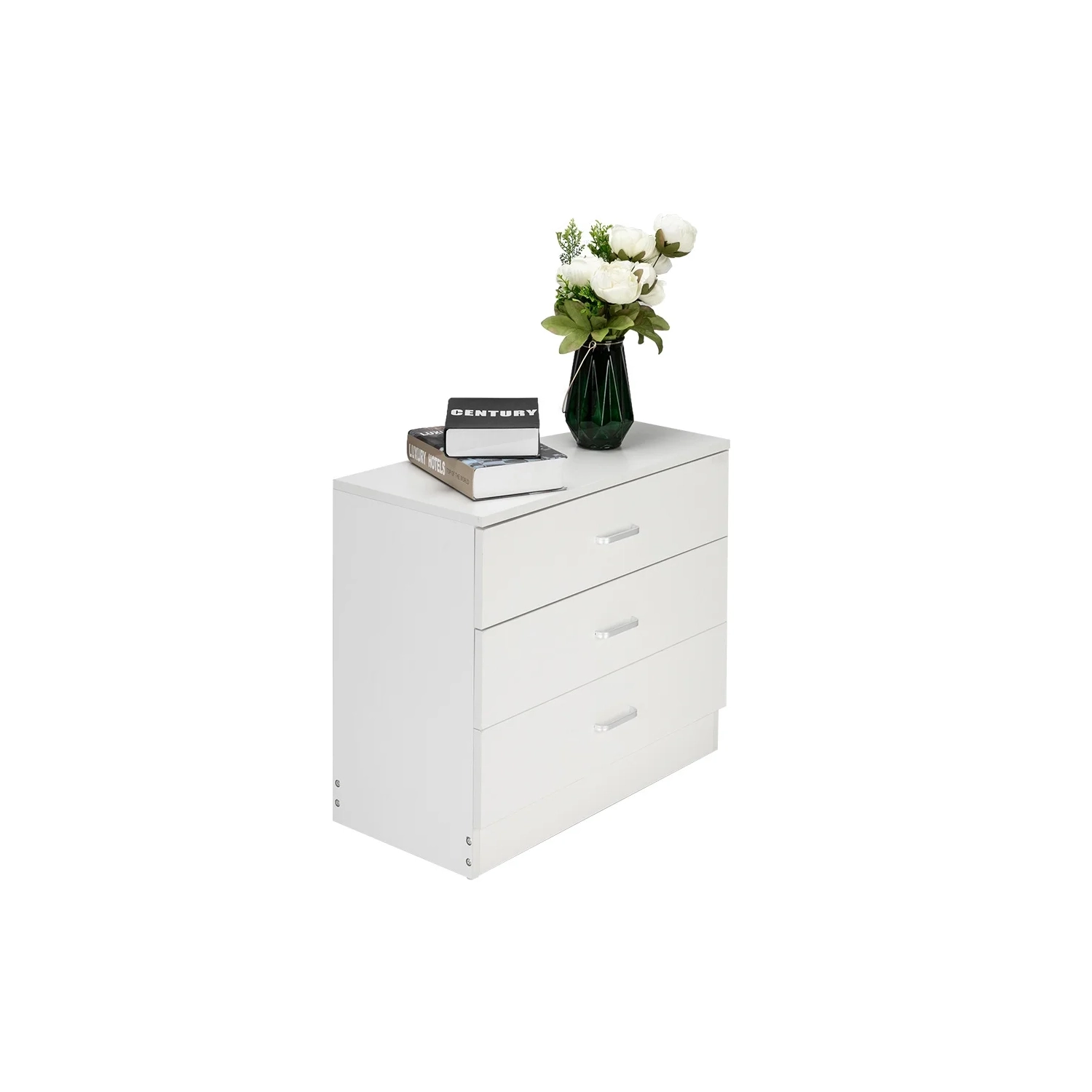 Karl Home Modern Simple 3-Drawer Dresser White