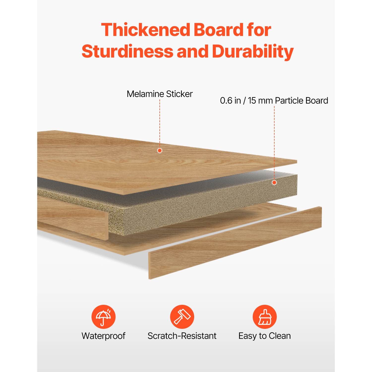 VEVOR 37.2" x 9.5" x 28.9" Desktop Bookshelf, 2-Tier Wood Desktop Storage Organizer, Office Storage Rack Wood Display Shelf, Desktop Bookshelf Hutch