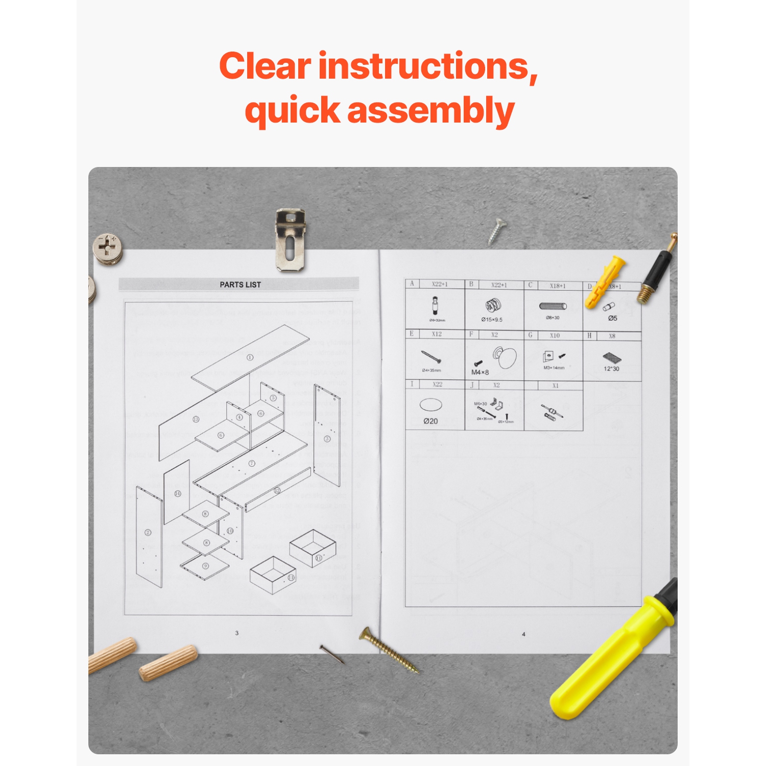 VEVOR 37" x 10" x 31.1" Desktop Bookshelf, 3-Tier Wood Desktop Storage Organizer, Office Storage Rack Wood Display Shelf, Desktop Bookshelf Hutch