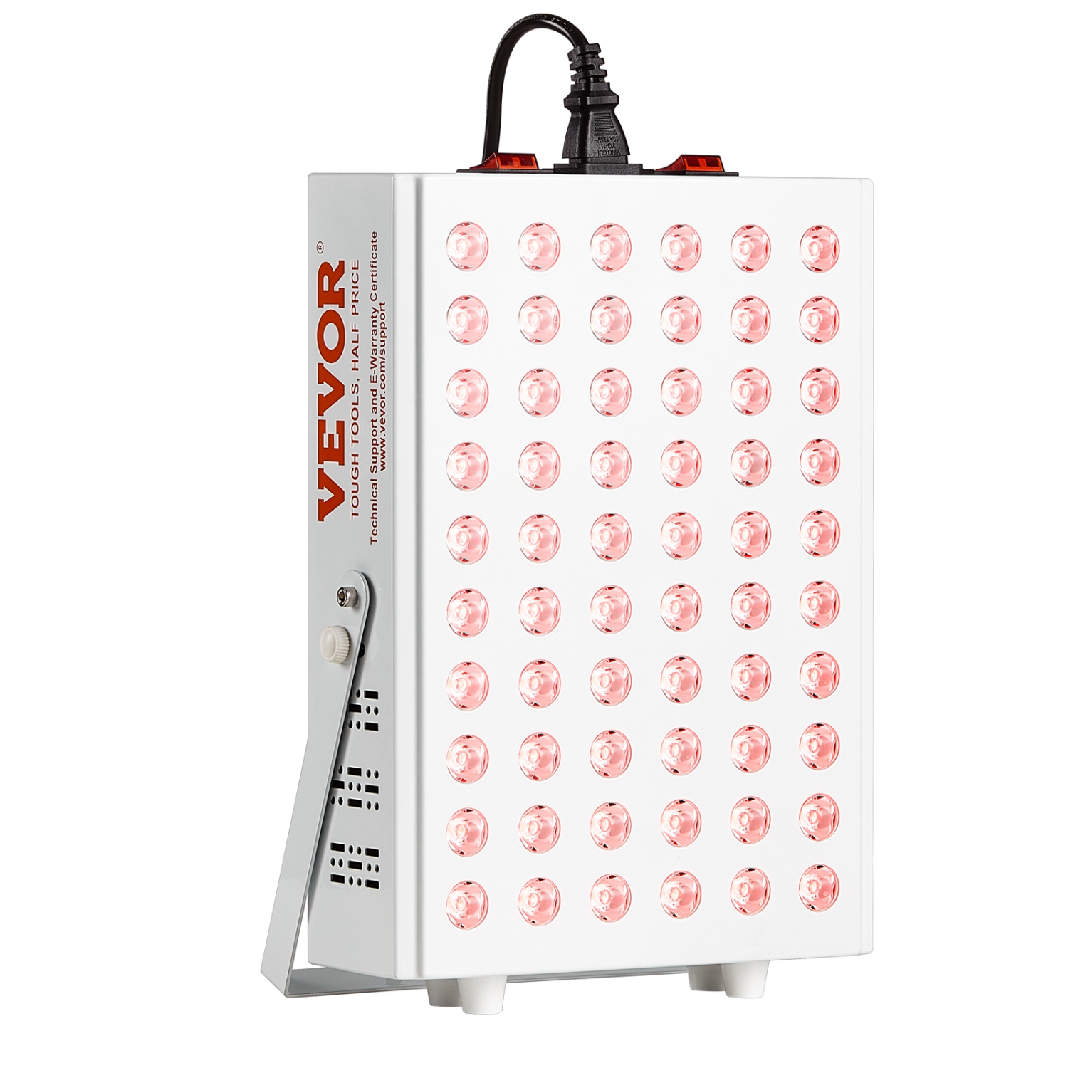 VEVOR 80W Red Light Therapy for Body Face, 60 Dual-Chip LEDs, Red 660nm & Near Infrared 850nm Combo, Red Light Therapy Panel for Recovery, Pain