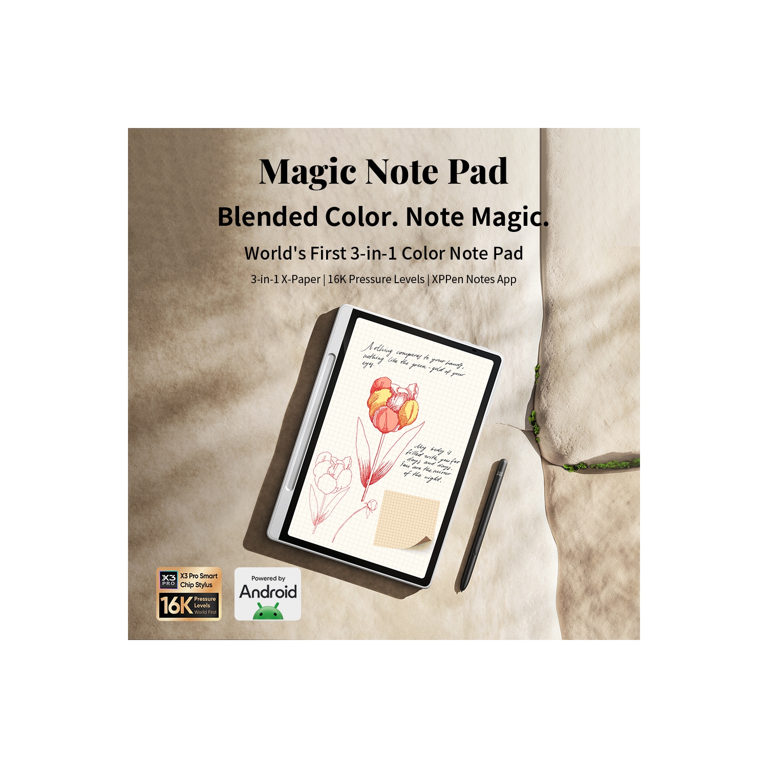 XPPen Magic Note Pad - 3 in 1 Color Digital Notebook 10.95'' Ebook