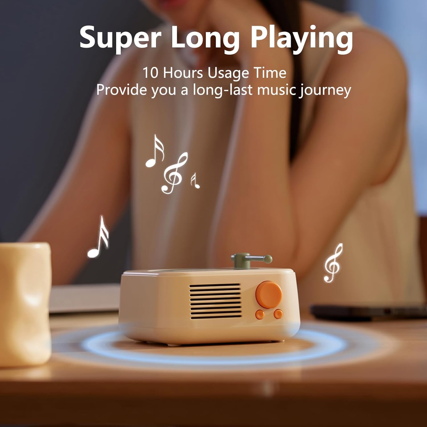 Retro Bluetooth Speaker,Portable Wireless Speaker for Office Bedroom Home Decor,Mini Portable Bluetooth Speaker