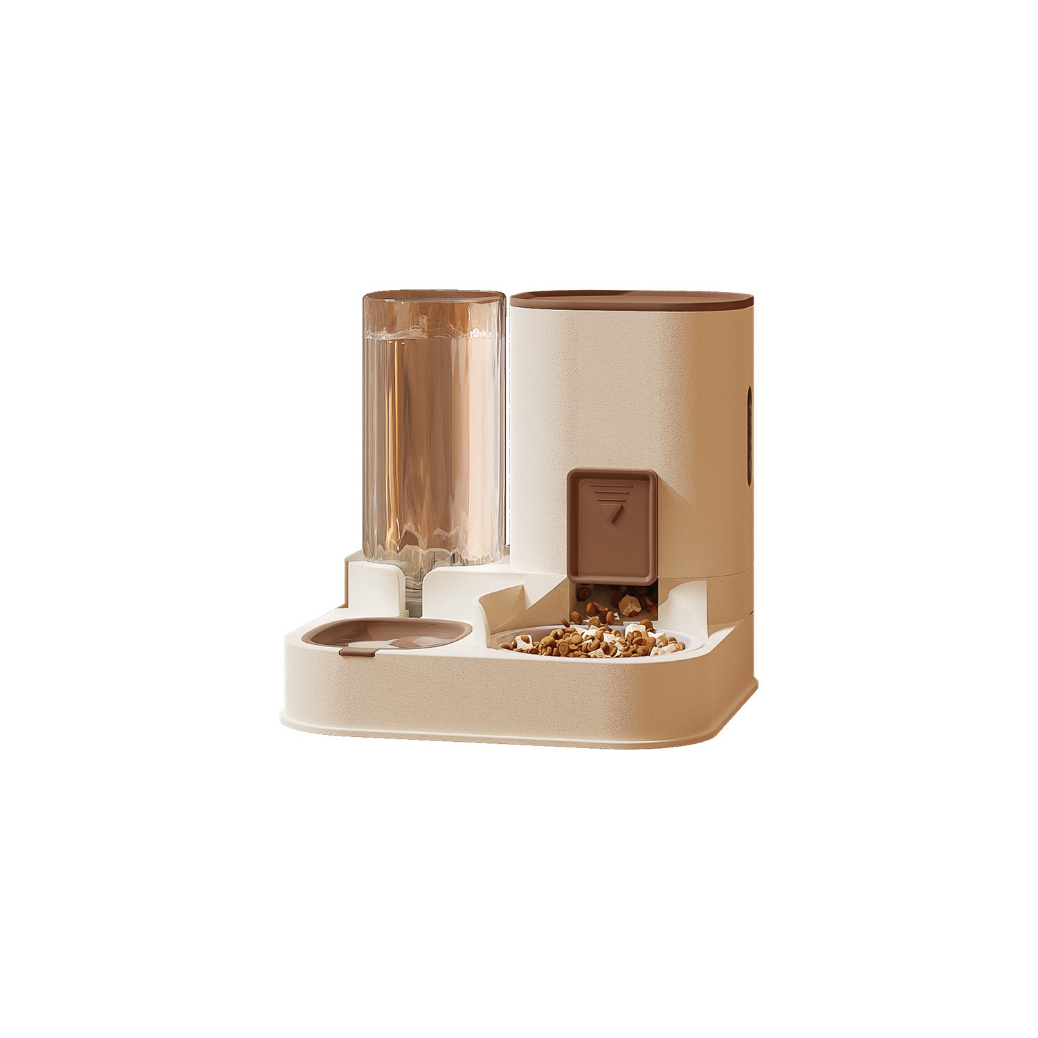 Automatic feeding and watering machine, pet drinking fountain, cat water dispenser, cat bowl and dog bowl, 2 in 1 feeder and water set