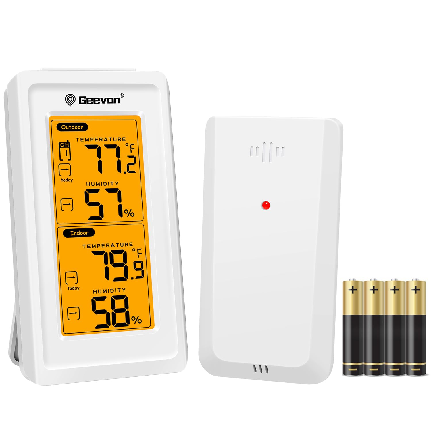 Thermomètre d'intérieur et d'extérieur Thermomètre numérique sans fil avec rétroéclairage LCD Nouveau thermomètre et affichage hygromètre Affichage