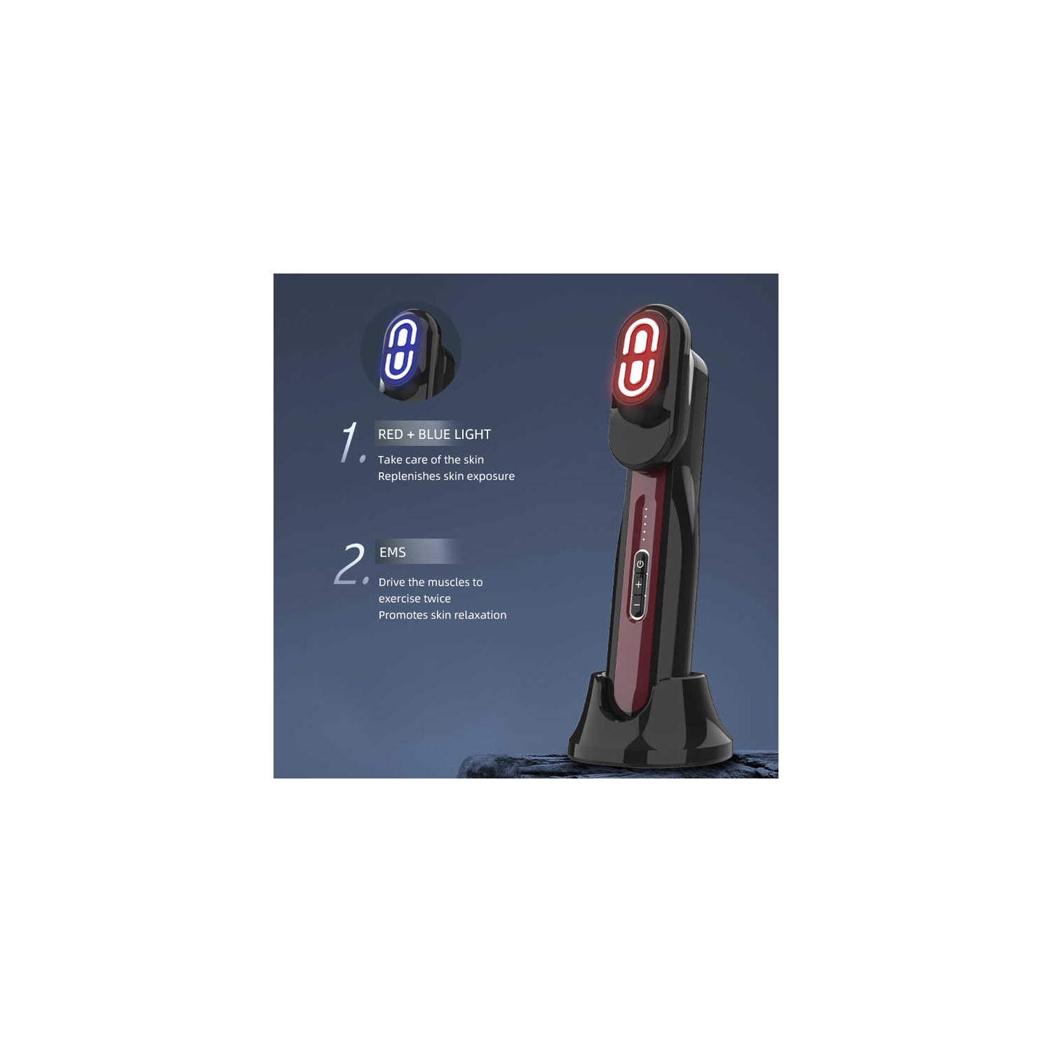 Blue and red light micro hair growth comb multi-function EMS micro-current meridian electric massage comb scalp multi-function hair beauty essence
