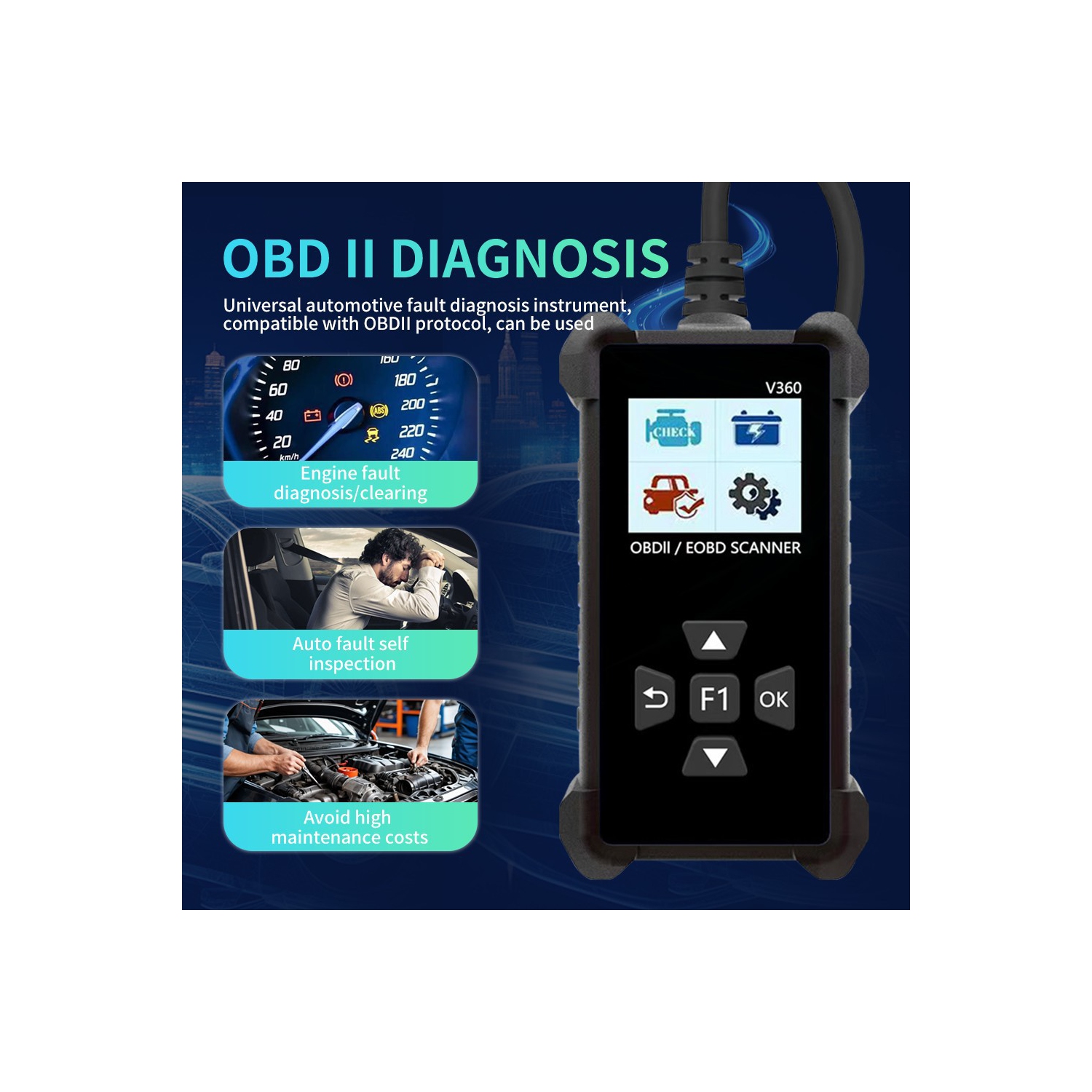 Pre-annual inspection, car trouble diagnosis, car engine trouble diagnosis, OBD2 battery test, O2 sensor, EVAP test, vehicle monitoring test