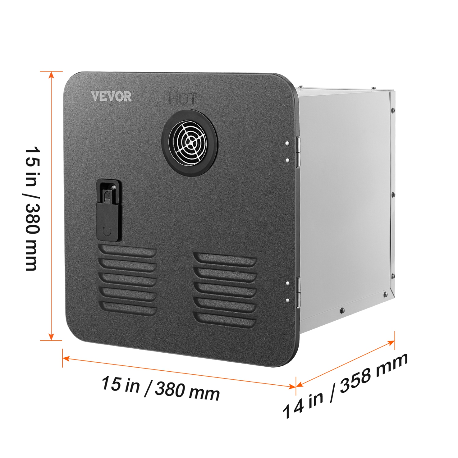 Chauffe-eau instantané pour VR 55000&nbsp;BTU de VEVOR, douche instantanée avec 15 porte noire 15&nbsp;pouces et télécommande, eau chaude à rendement