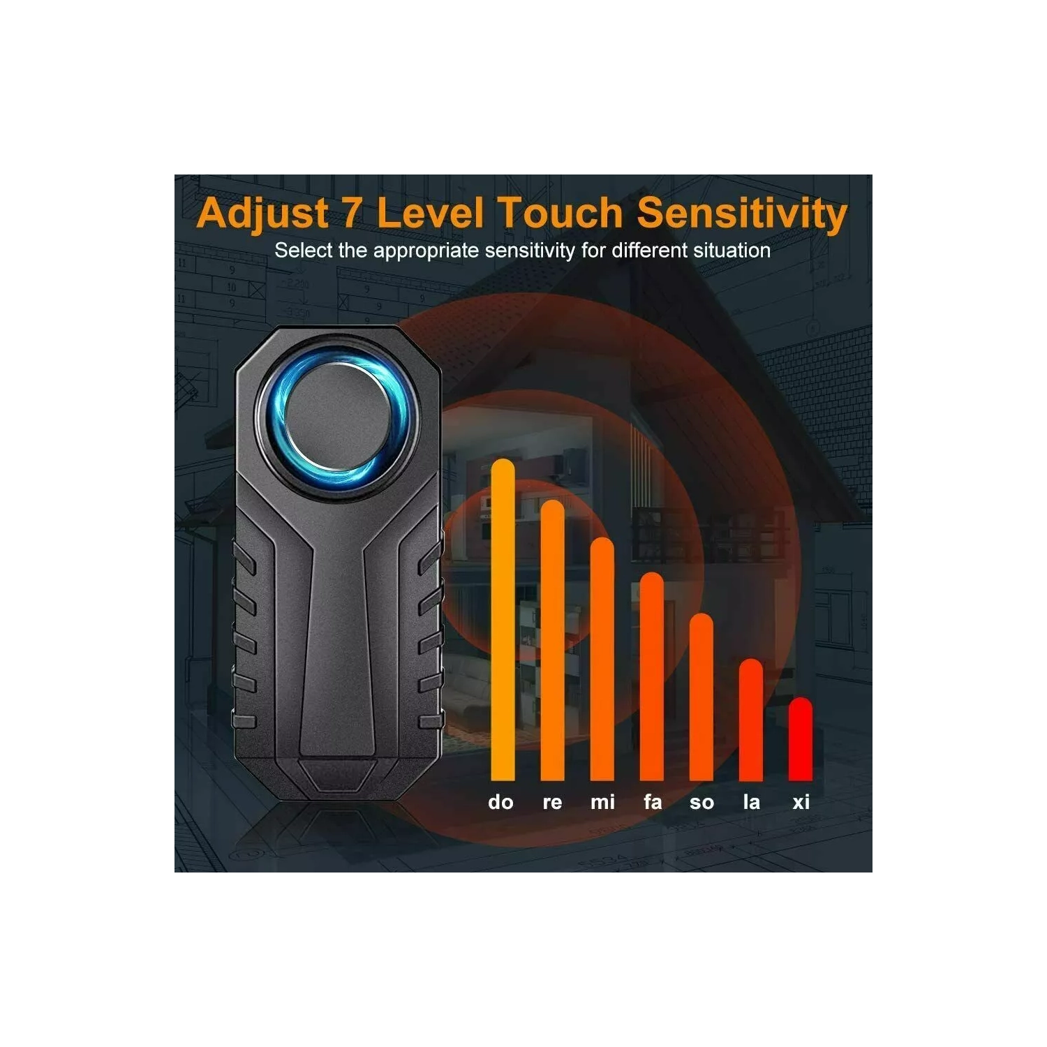 Alarme de vibration de vélo USB Charge étanche 113&nbsp;dB Alarme de vélo électrique antiperdue avec télécommande