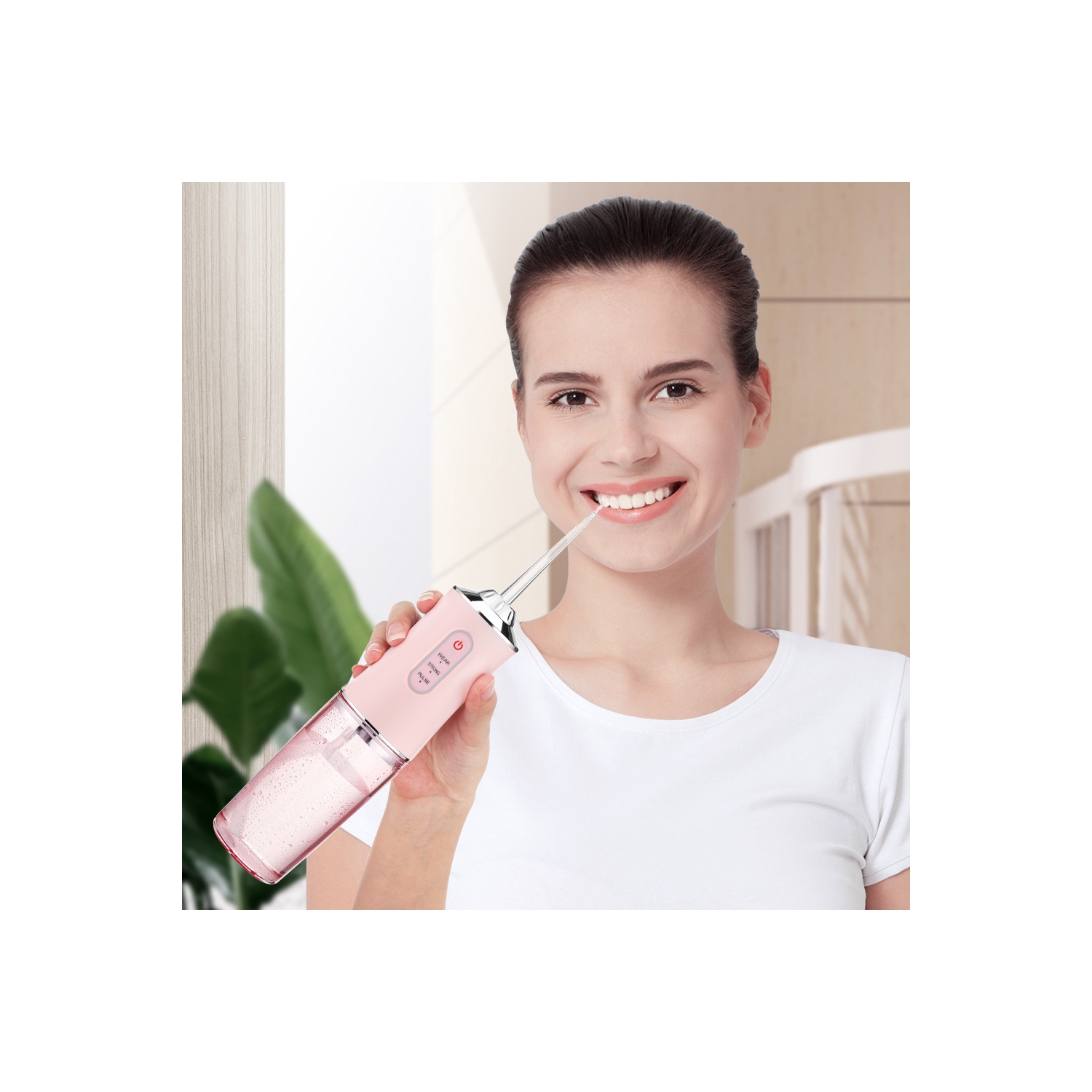 Hydropulseur pour Tooth Water Pick Aspirateur dentaire électrique portatif pour dents Irrigateur oral rechargeable