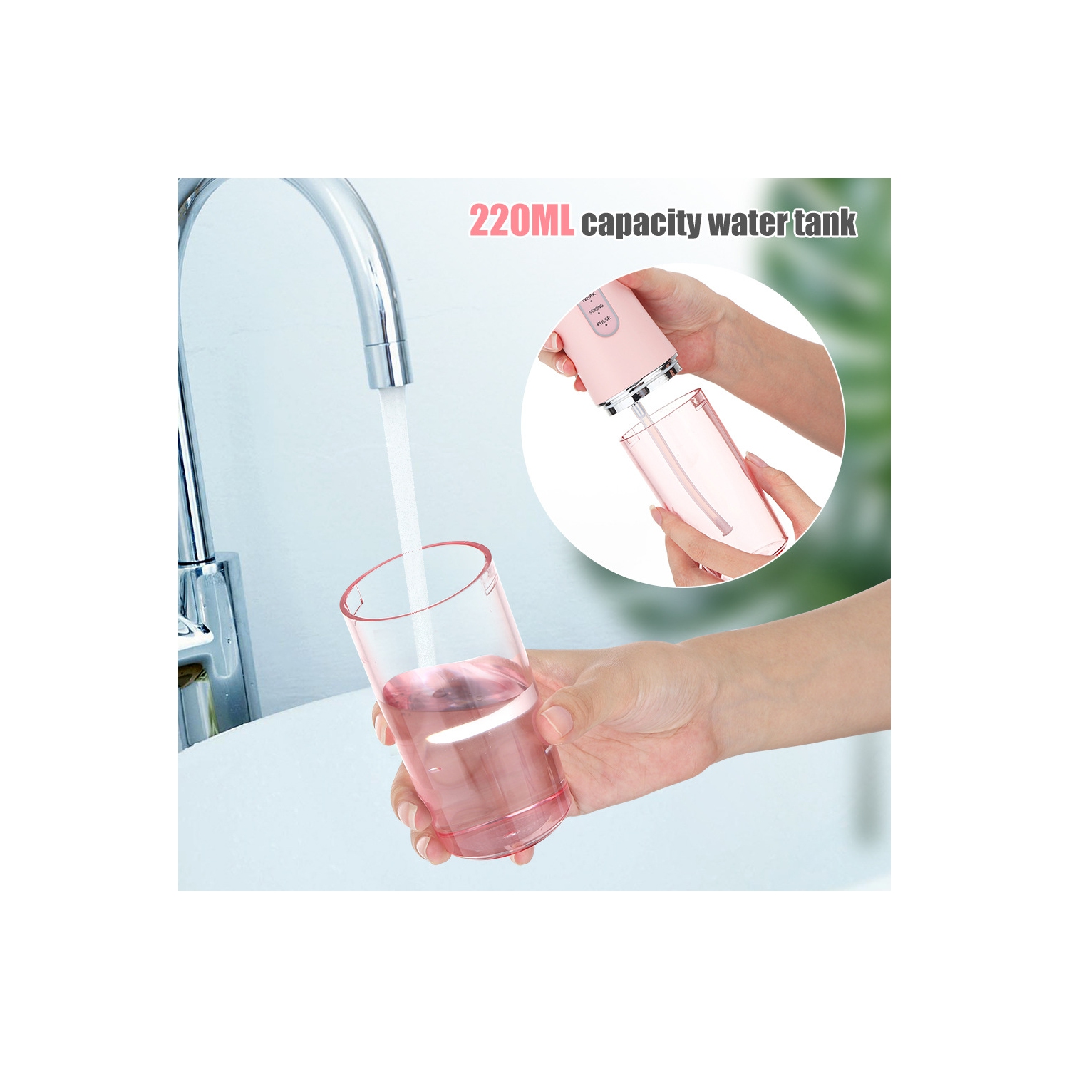 Hydropulseur pour Tooth Water Pick Aspirateur dentaire électrique portatif pour dents Irrigateur oral rechargeable