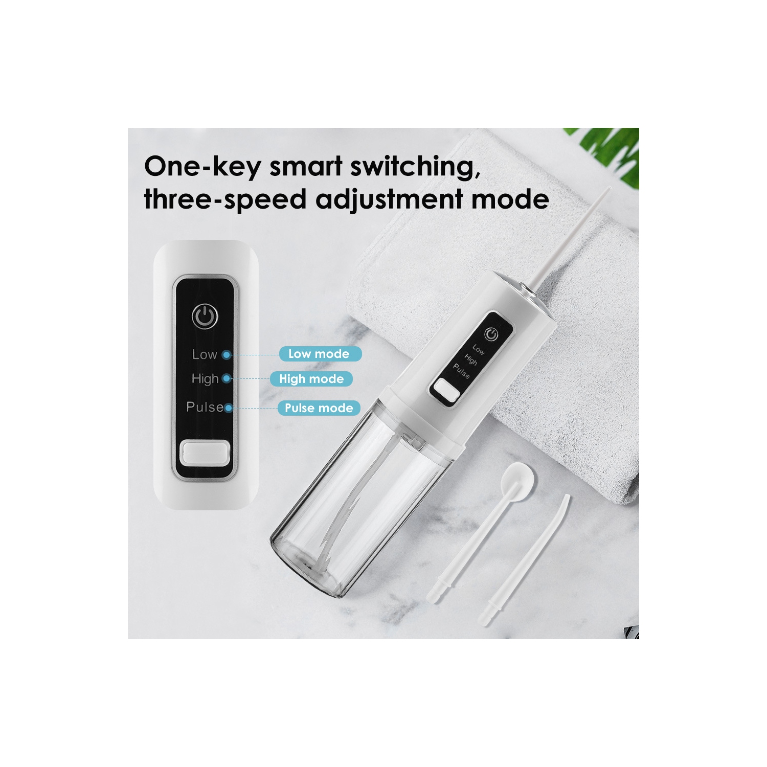 Hydropulseur électrique sans fil Machine à dents rechargeable à perçage d'eau portative Picks pour nettoyer les dents pour les voyages