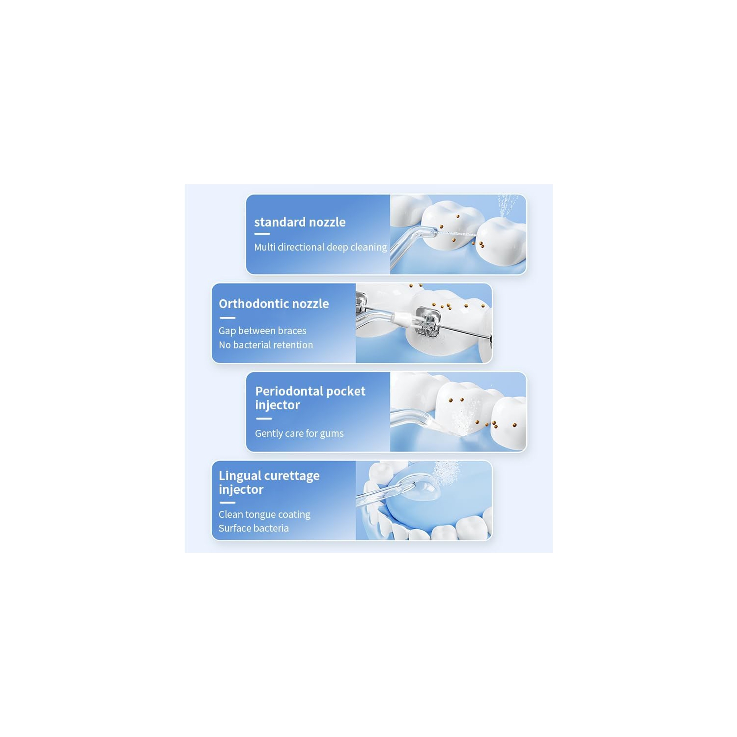 Hydropulseur électrique sans fil à irrigateur buccal Hydropulseur portatif pour dents Brosse à dents rechargeable