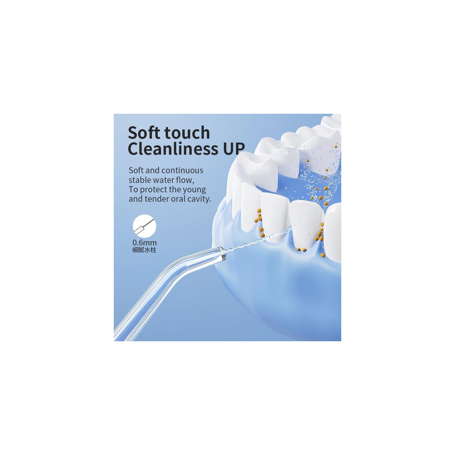 Hydropulseur électrique sans fil à irrigateur buccal Hydropulseur portatif pour dents Brosse à dents rechargeable