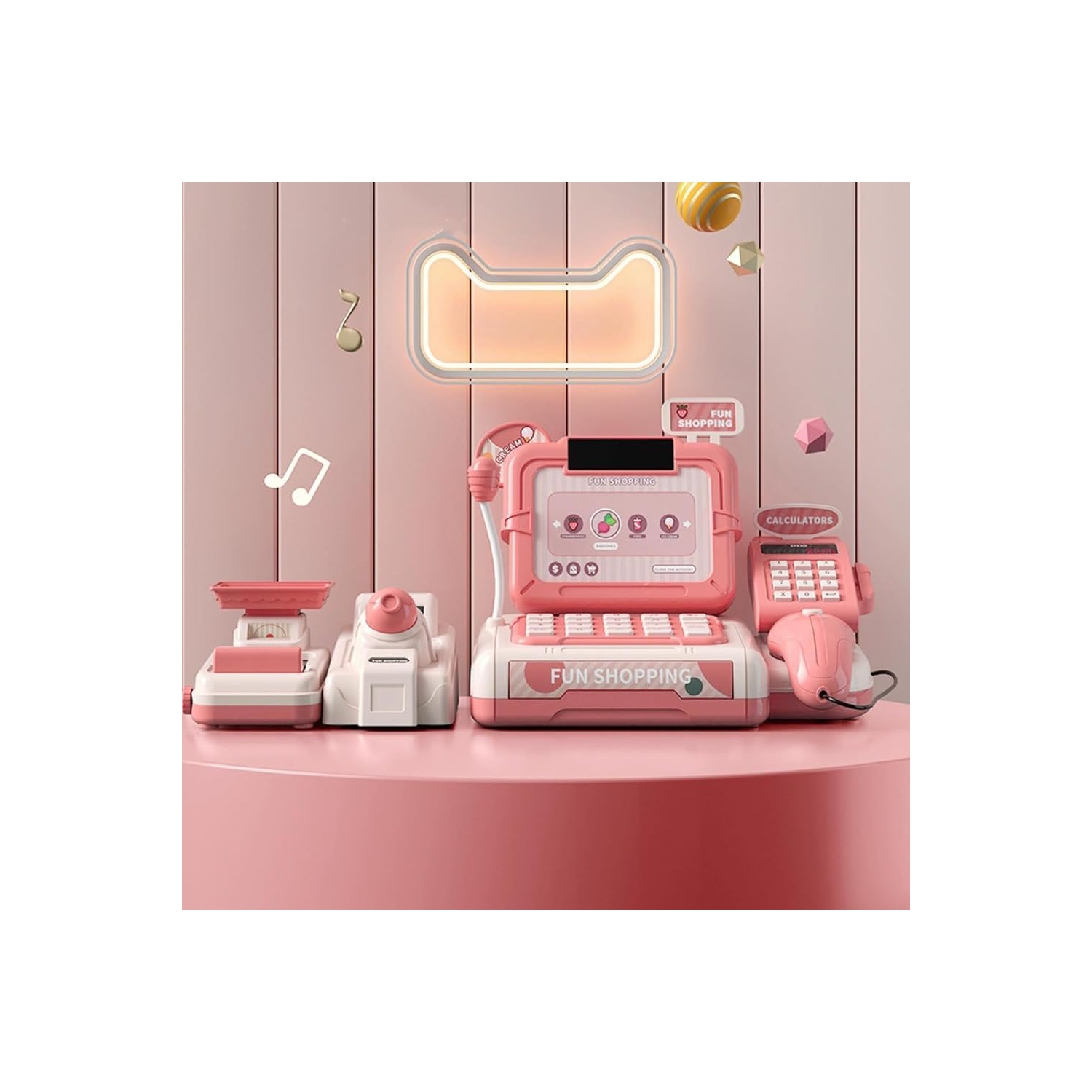 Ensemble de jouets pour enfants&nbsp;: supermarché avec caisse enregistreuse et simulation de magasinage