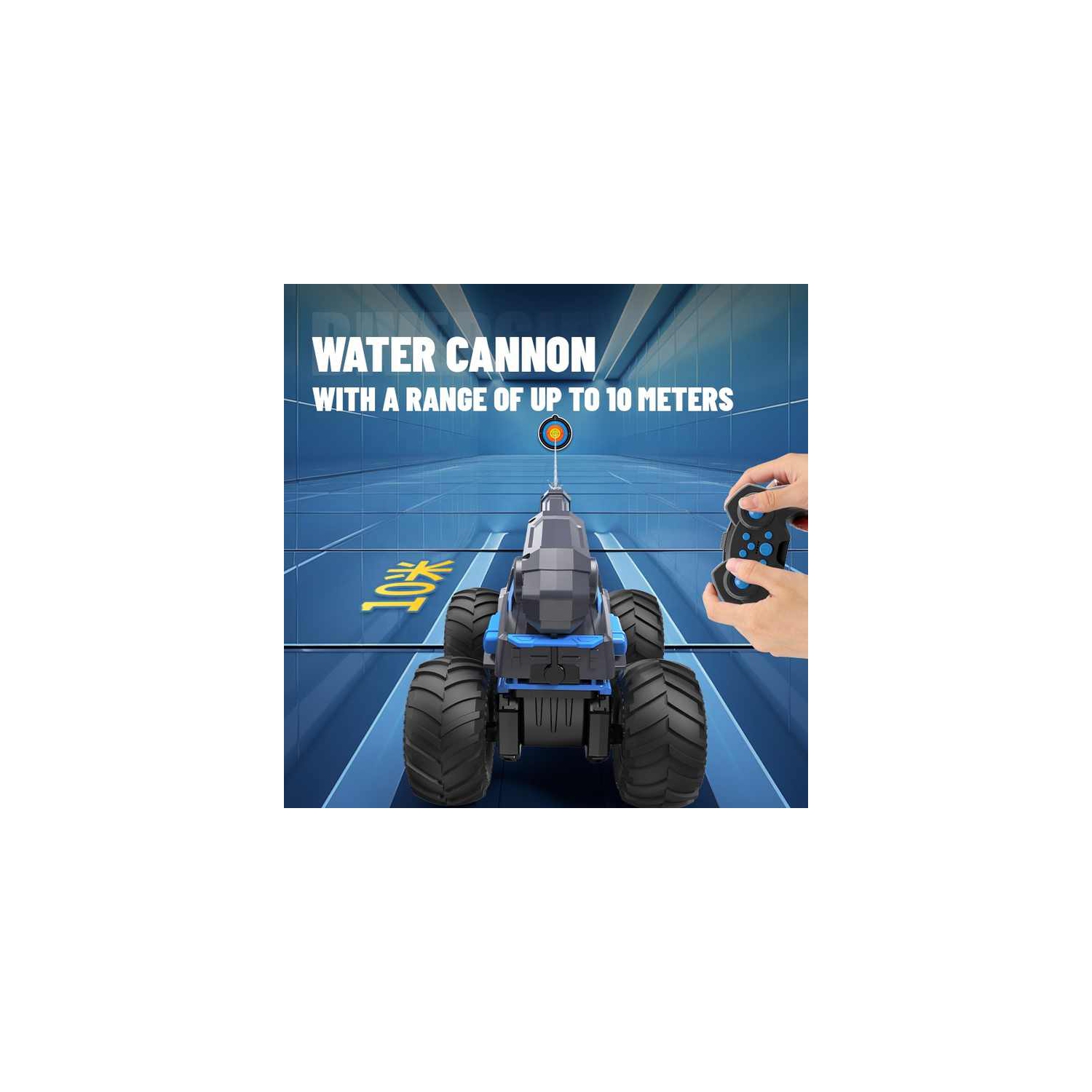 Dual-mode amphibious remote control car with water spray off-road toy car suitable for boys and girls children electric remote control truck - green