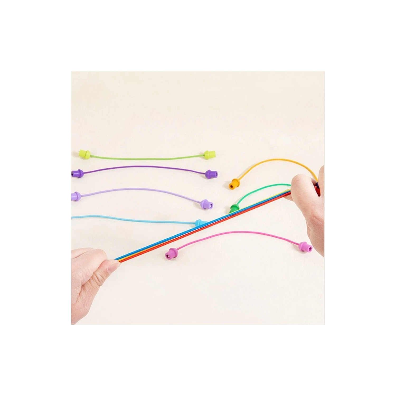 Colorful learning rope untying toy board rope puzzle game children's gift parent-child board game toy