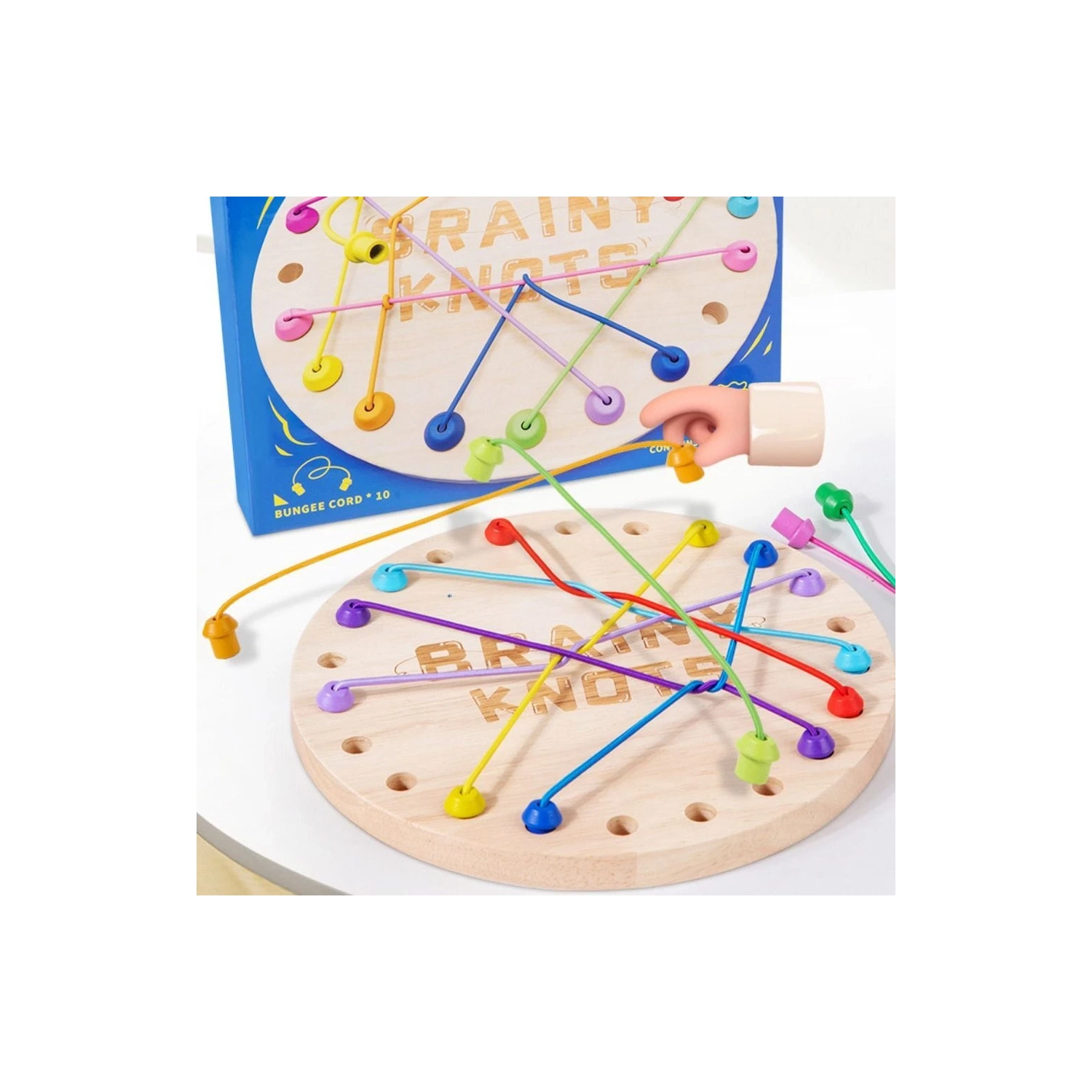 Colorful learning rope untying toy board rope puzzle game children's gift parent-child board game toy