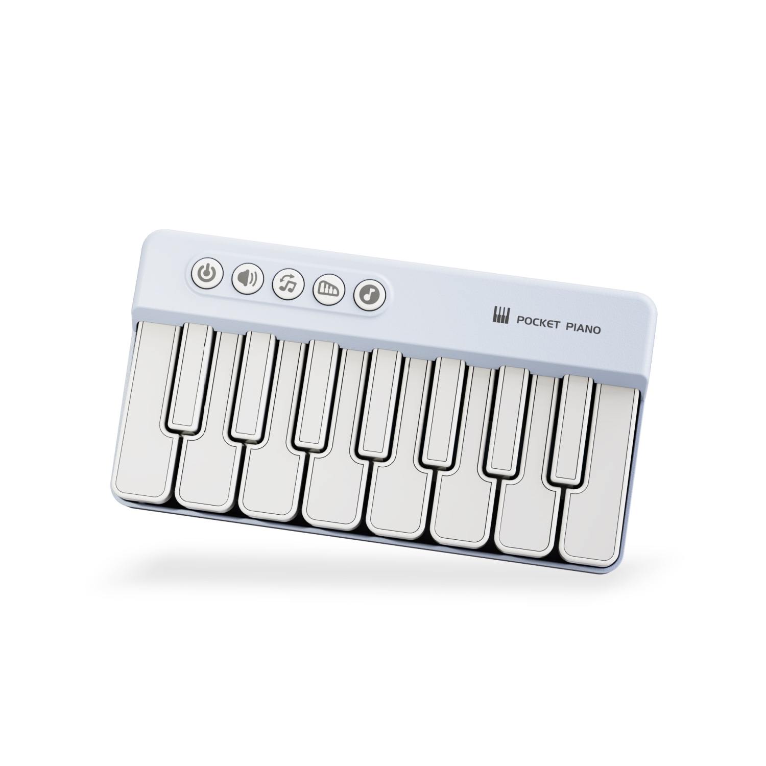 Pocket piano toy, light piano, sturdy piano, baby piano toy, electronic piano - blue