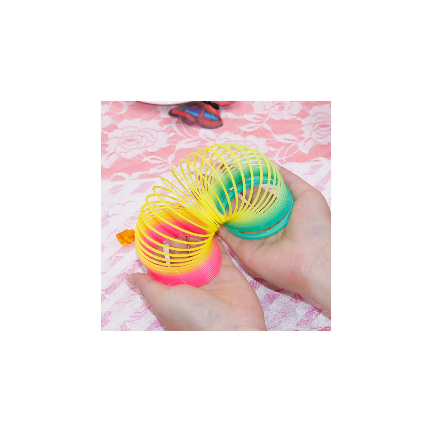 Walking spring toy, magic rainbow colors, large size, suitable for boys and girls of all ages