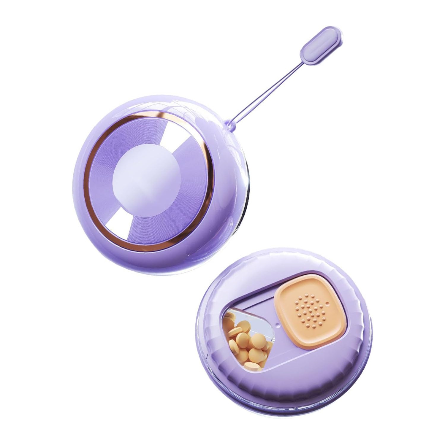 Travel Daily Pill Storage Box, 4 Compartment Pill Box, Mini Pill Box, Packaging Box Waterproof and Moisture-proof, Portable Daily Pill Box for