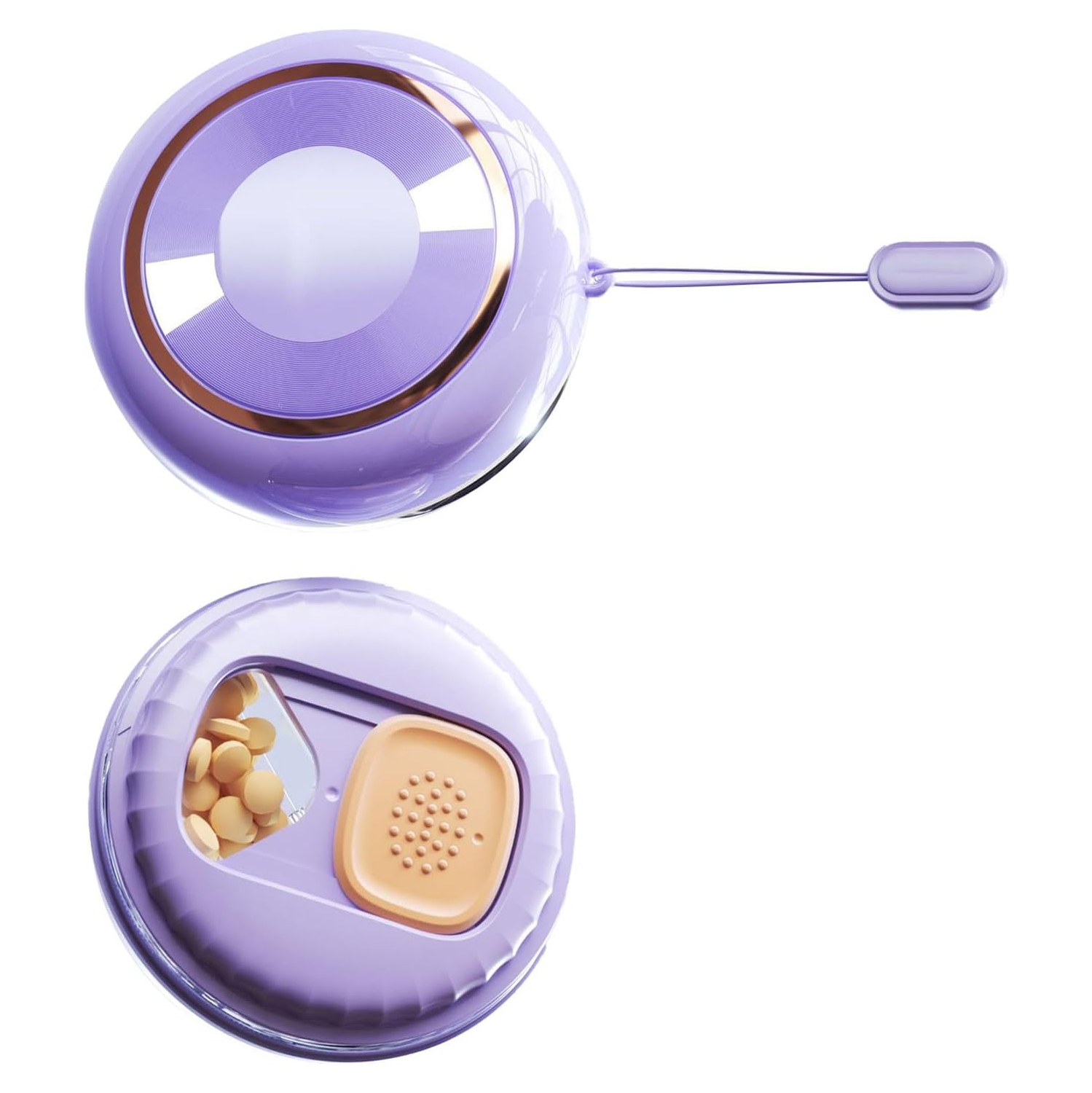 Travel Daily Pill Storage Box, 4 Compartment Pill Box, Mini Pill Box, Packaging Box Waterproof and Moisture-proof, Portable Daily Pill Box for