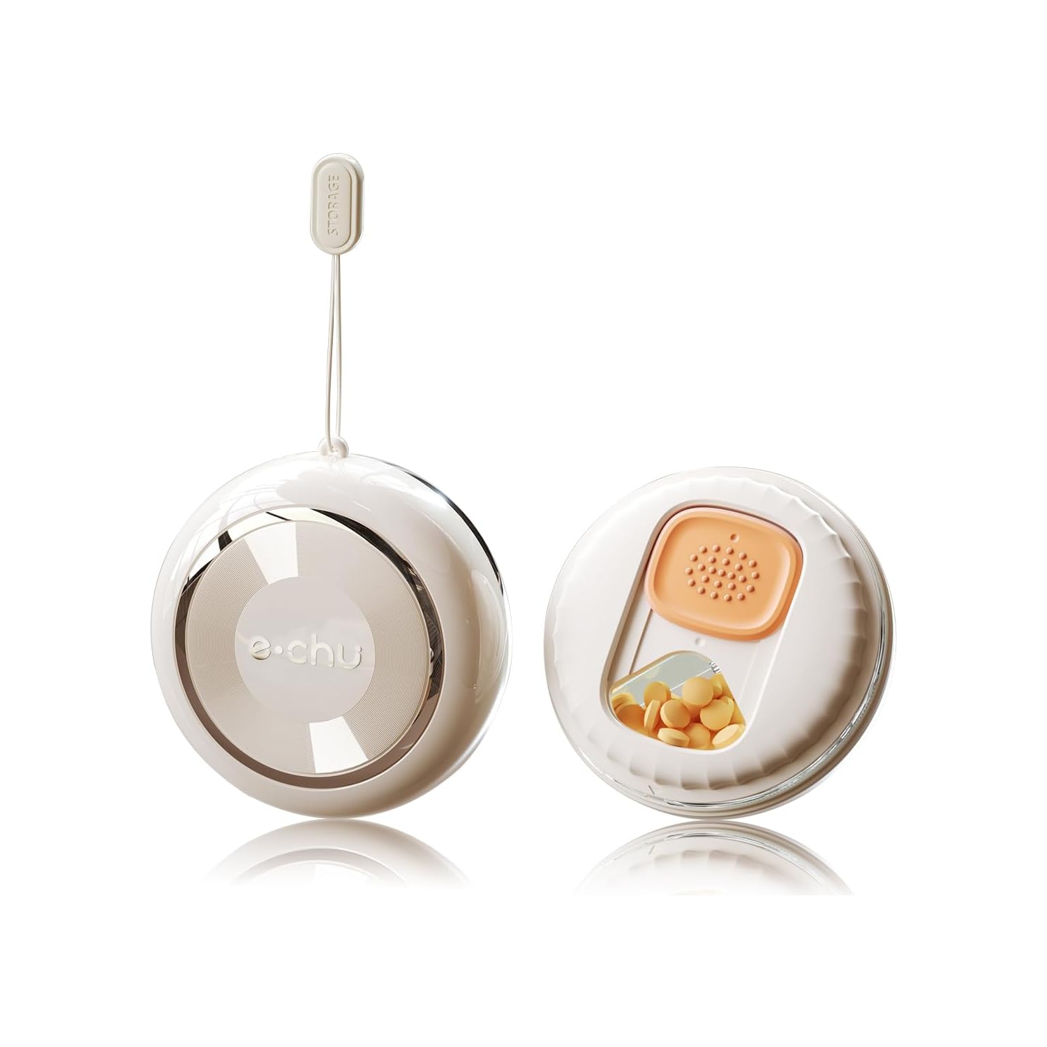 Travel Daily Pill Storage Box, 4 Compartment Pill Box, Mini Pill Box, Packaging Box Waterproof and Moisture-proof, Portable Daily Pill Box for