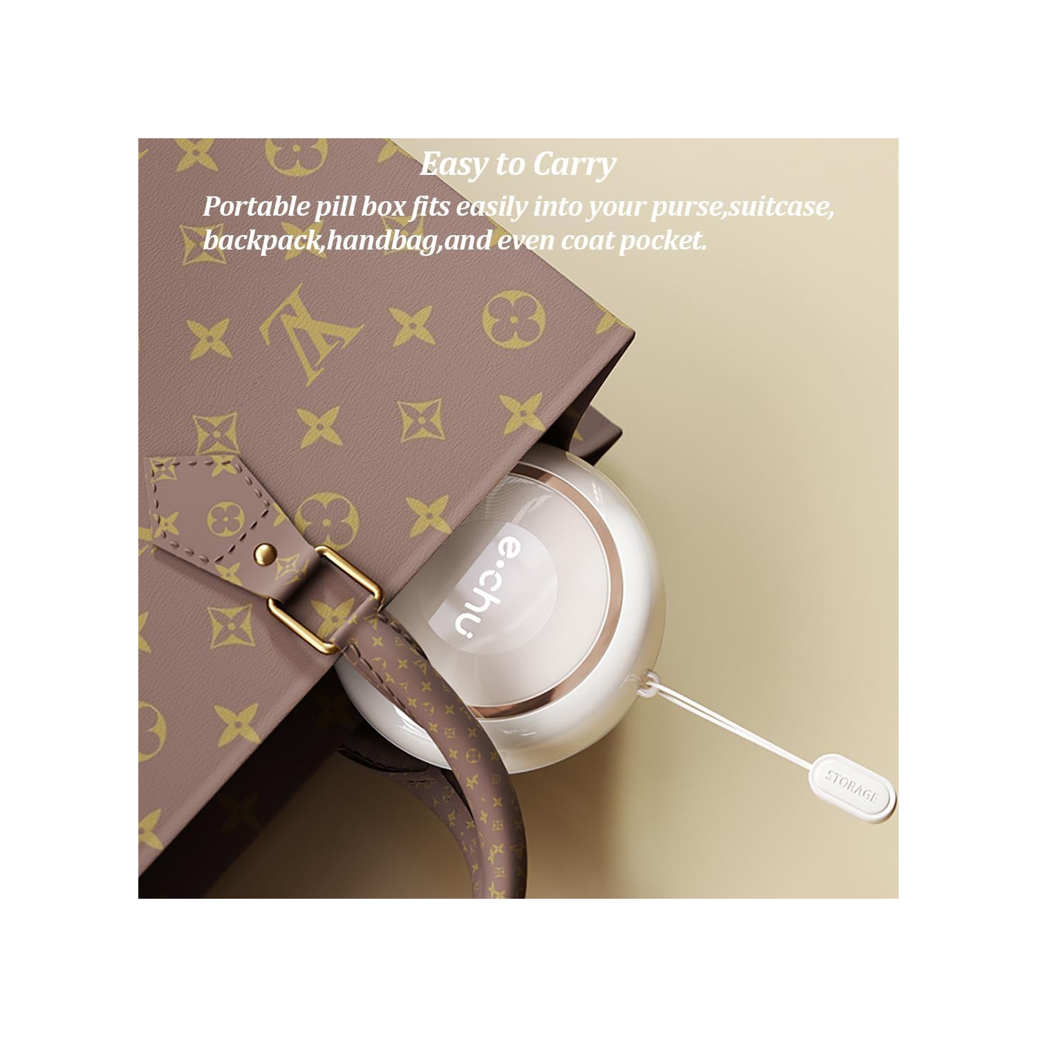 Travel Daily Pill Storage Box, 4 Compartment Pill Box, Mini Pill Box, Packaging Box Waterproof and Moisture-proof, Portable Daily Pill Box for