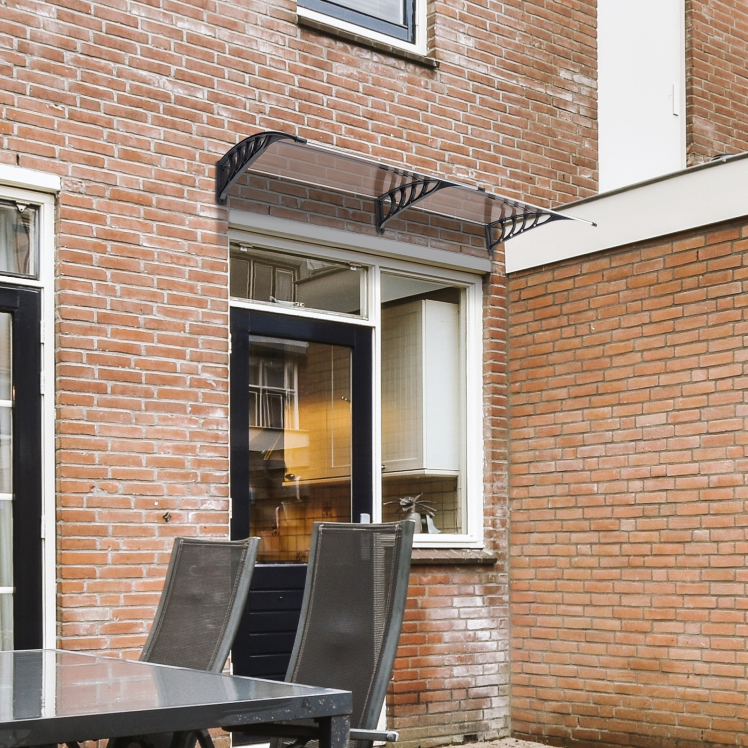 Karl Home 77 in. W x 9.8 in. D Polycarbonate Cover Awning