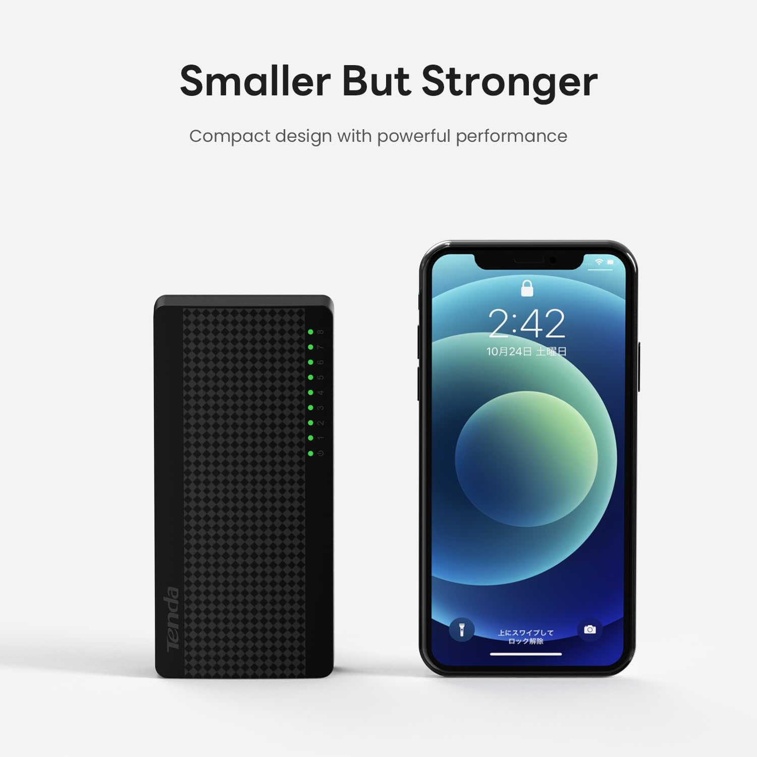 Tenda SG108 8-Port Gigabit Ethernet Switch – Unmanaged, Plug & Play, Fanless, Desktop or Wall Mount