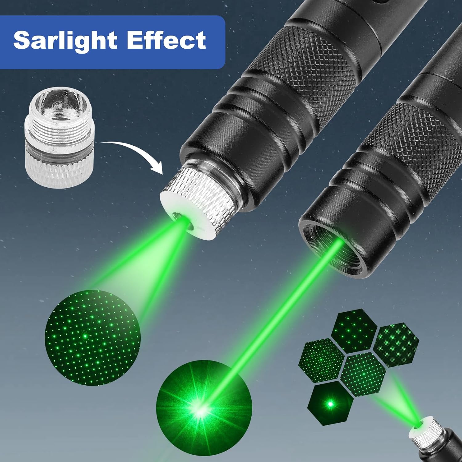 Laser Pointer High Power Pen - Long Range Rechargeable Laser Beam, USB Charging for Hiking, Presentations & Outdoor Use